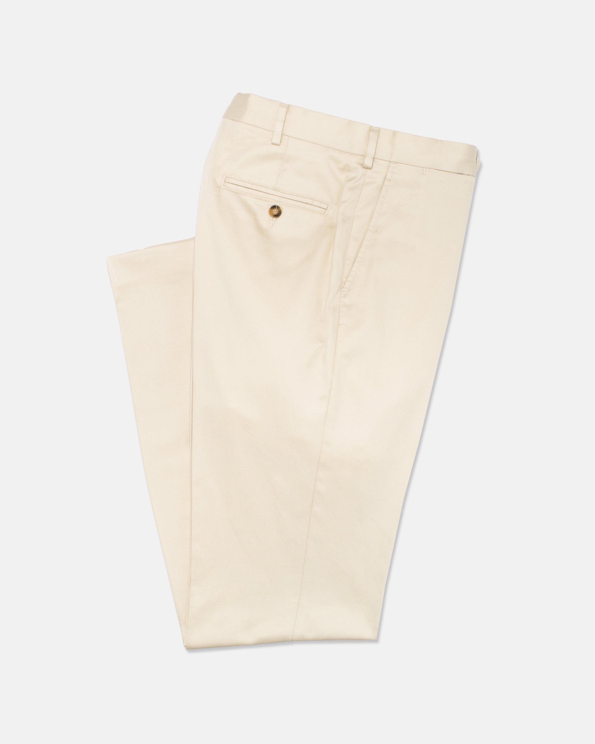 Made-in-USA Cream Washed Twill Chino Pant