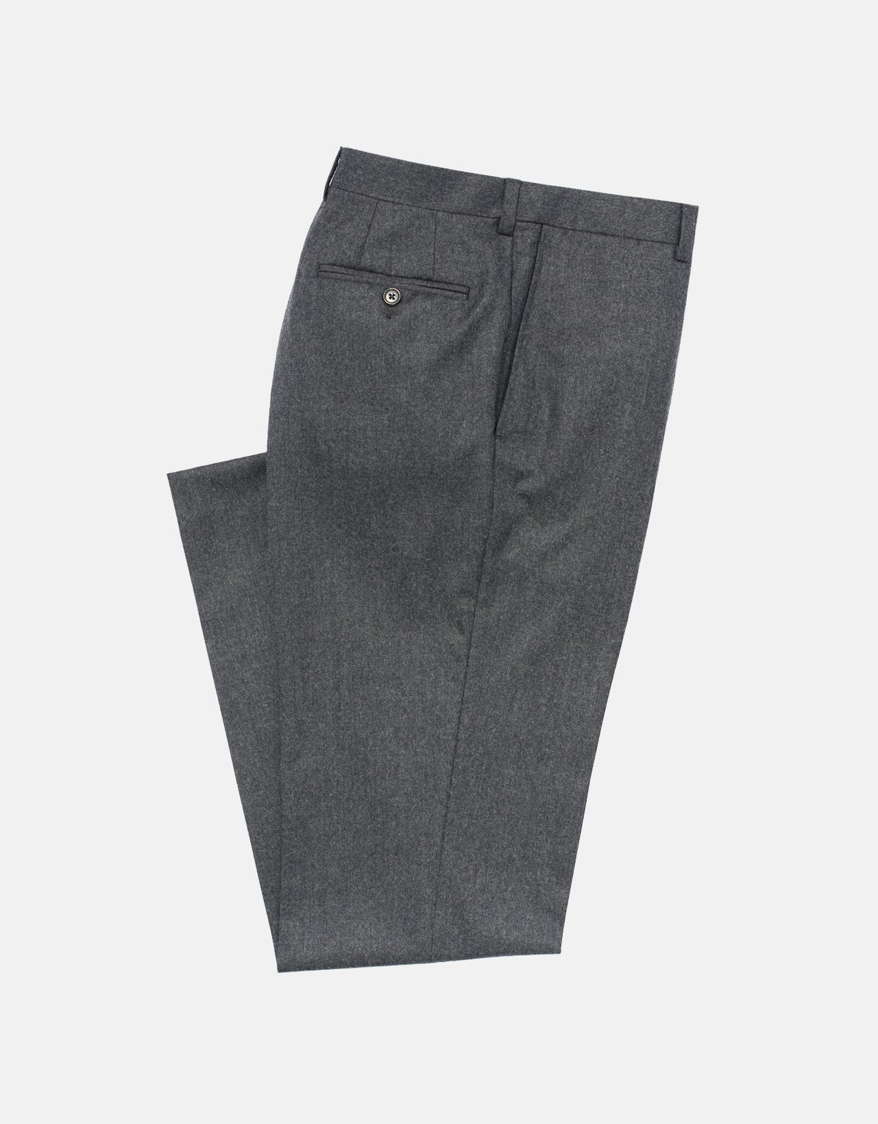 Made-in-Canada Medium Grey Wool Flannel Trouser