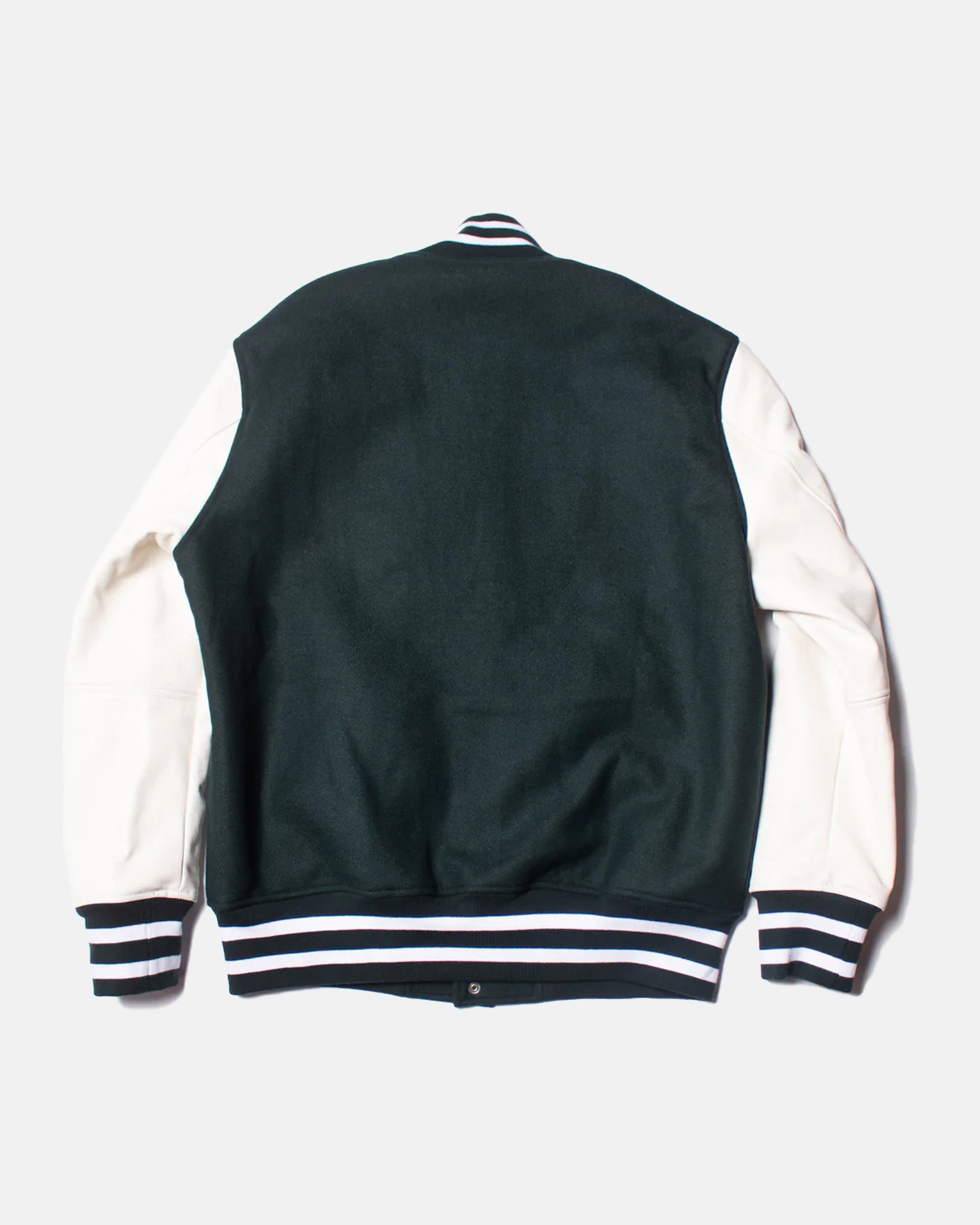 Green Wool Varsity Jacket - Trim Fit