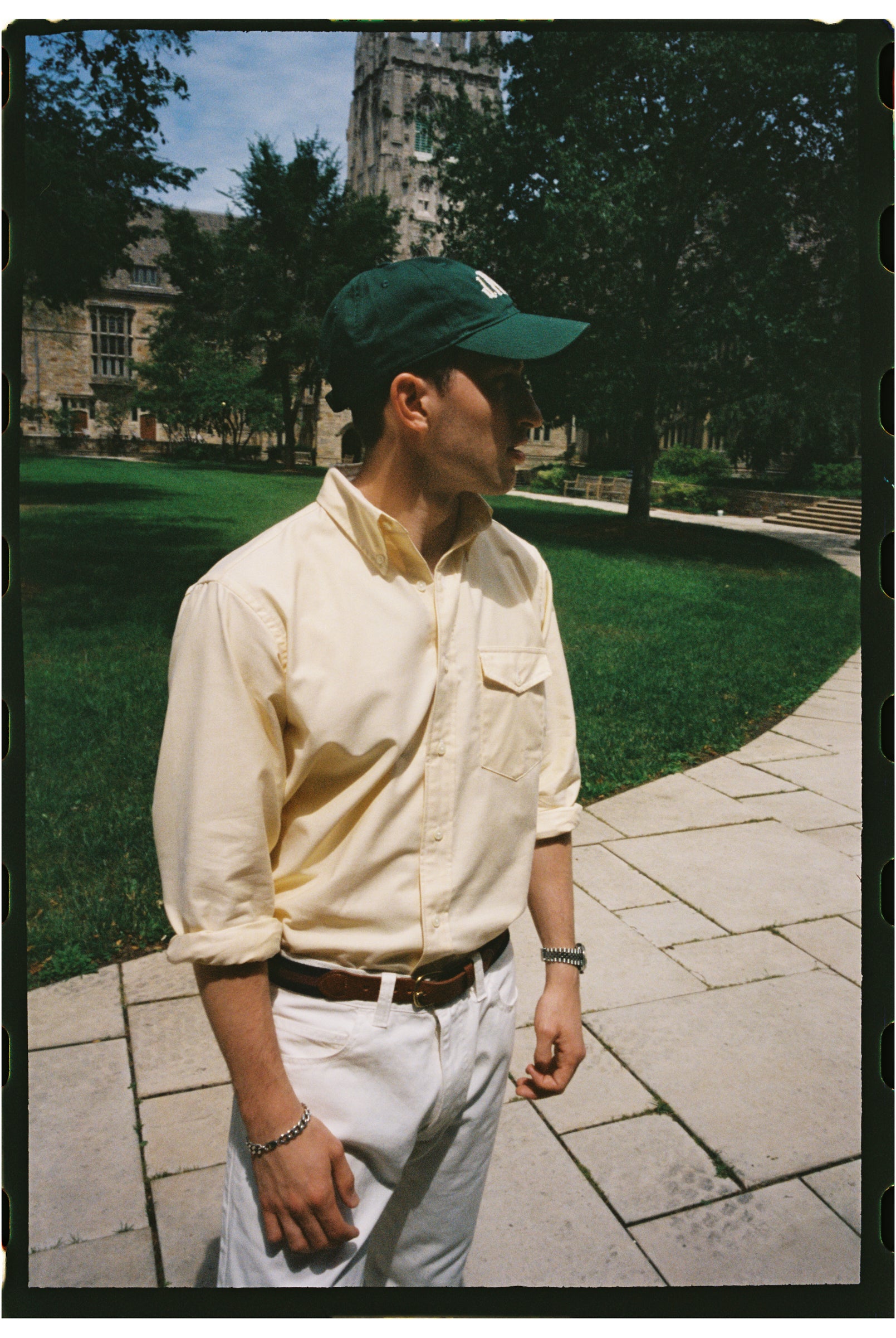 Made-in-USA Flap Pocket Yellow Oxford Cloth Button Down Shirt - Classic Fit