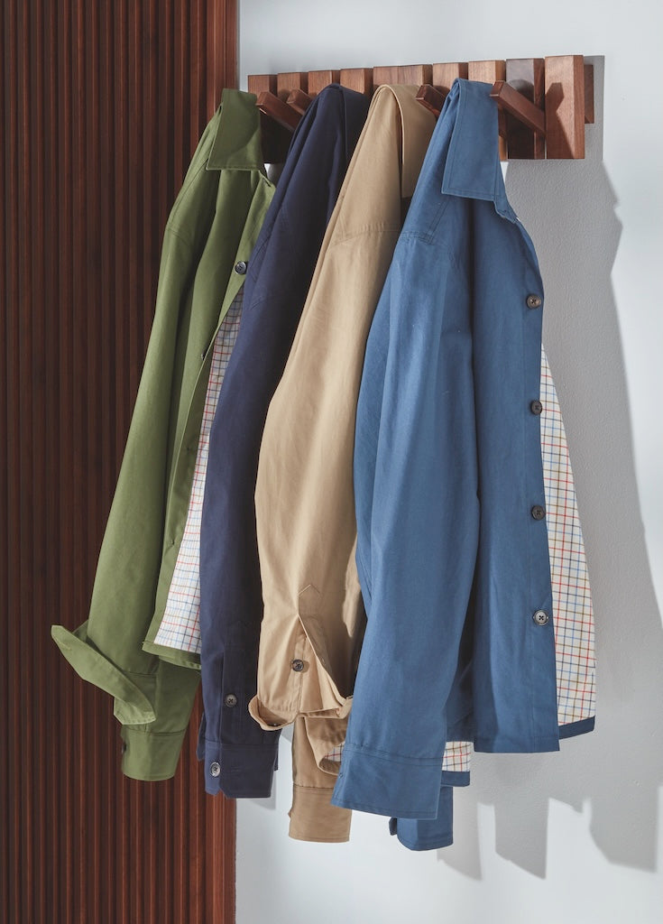 Made-in-England Khaki Drywax Cotton Overshirt