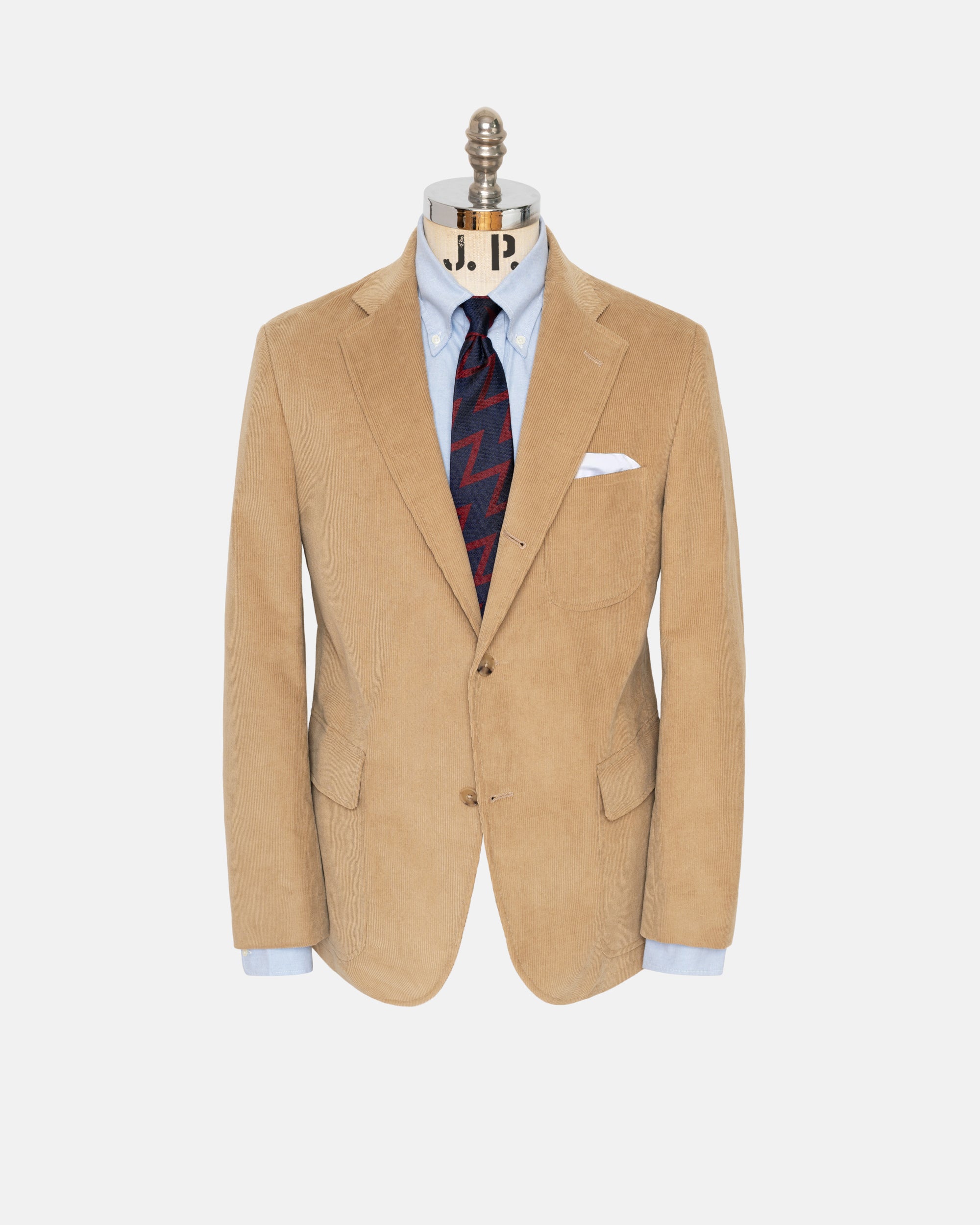 Tan Narrow Wale Corduroy Sport Coat - Trim Fit