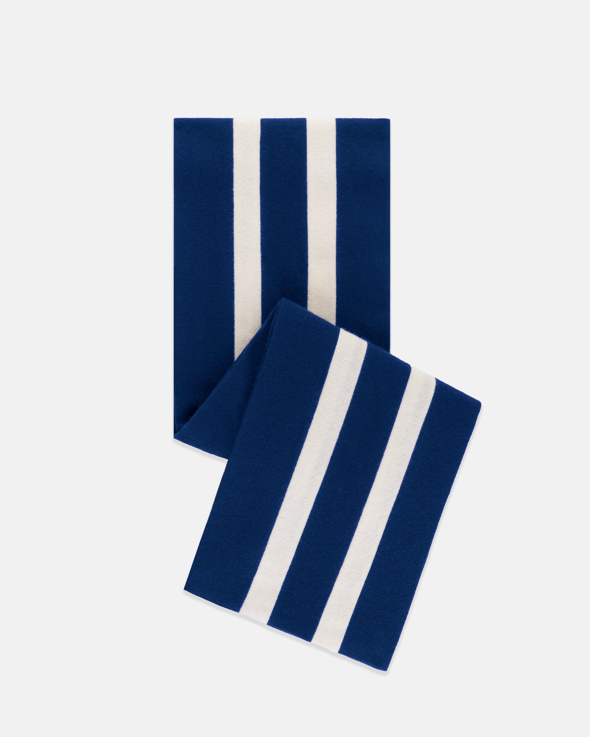 Made-in-England Blue & White Wool Schoolboy Muffler