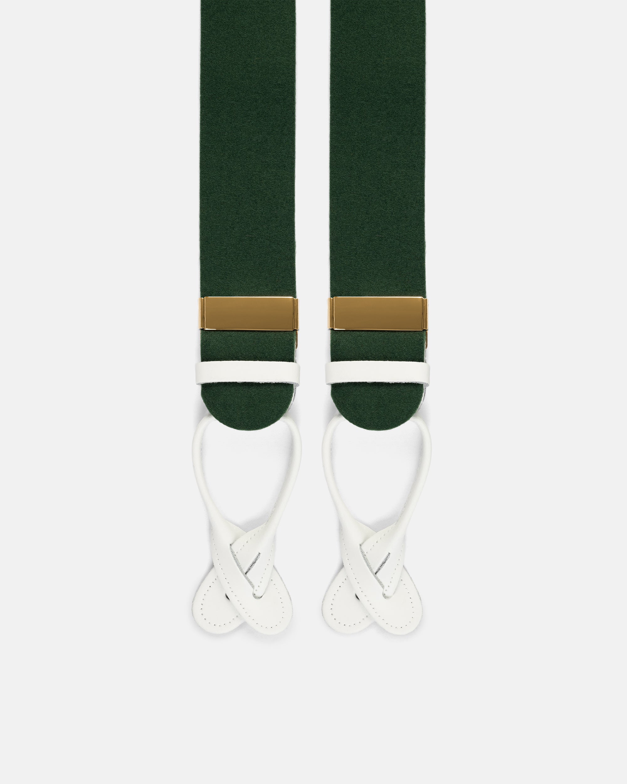 Made-in-England Green Wool Boxcloth Braces