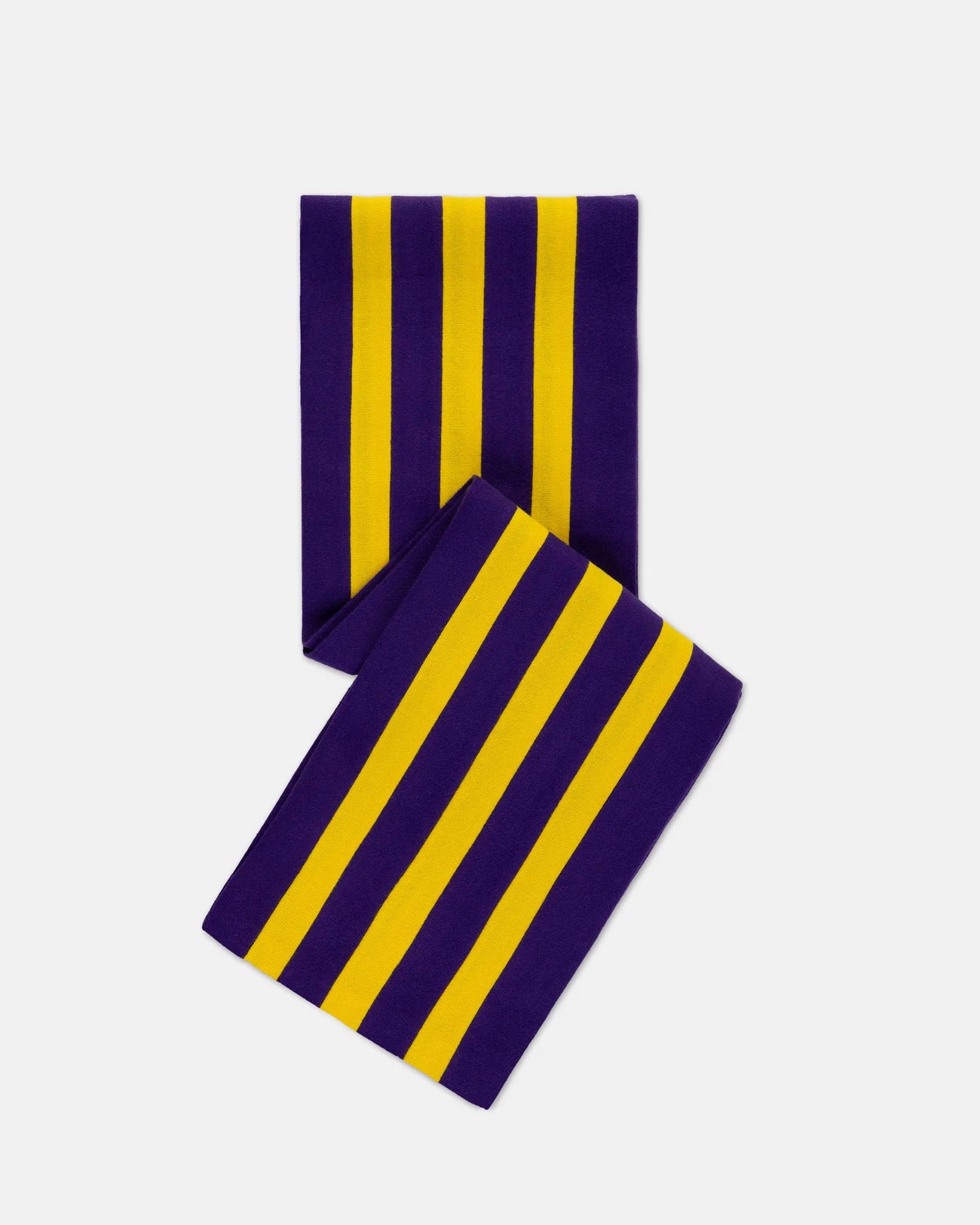 Made-in-England Purple & Yellow Wool Schoolboy Muffler