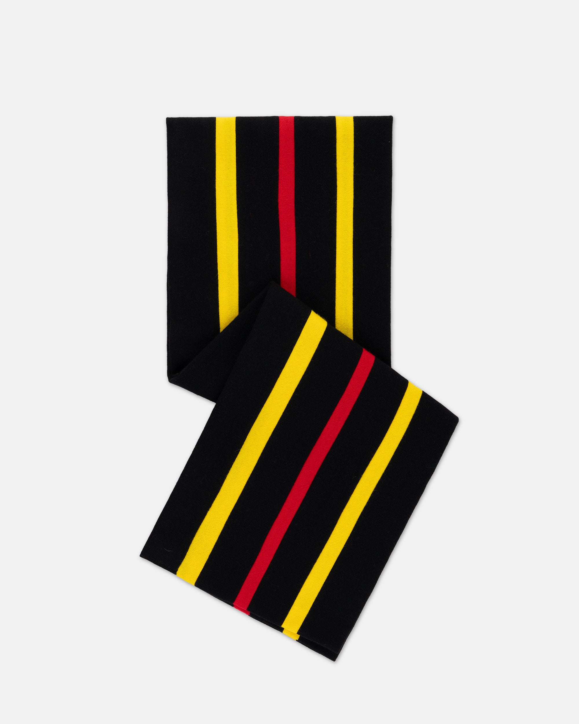 Made-in-England Black, Yellow & Red Wool Schoolboy Muffler