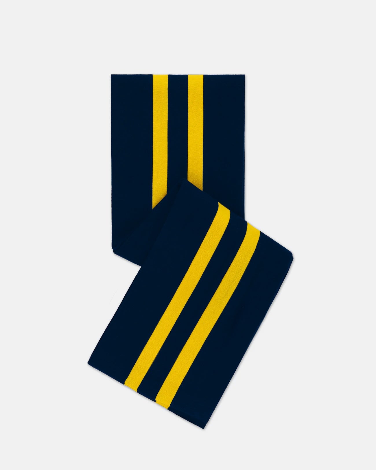 Made-in-England Navy & Yellow Wool Schoolboy Muffler