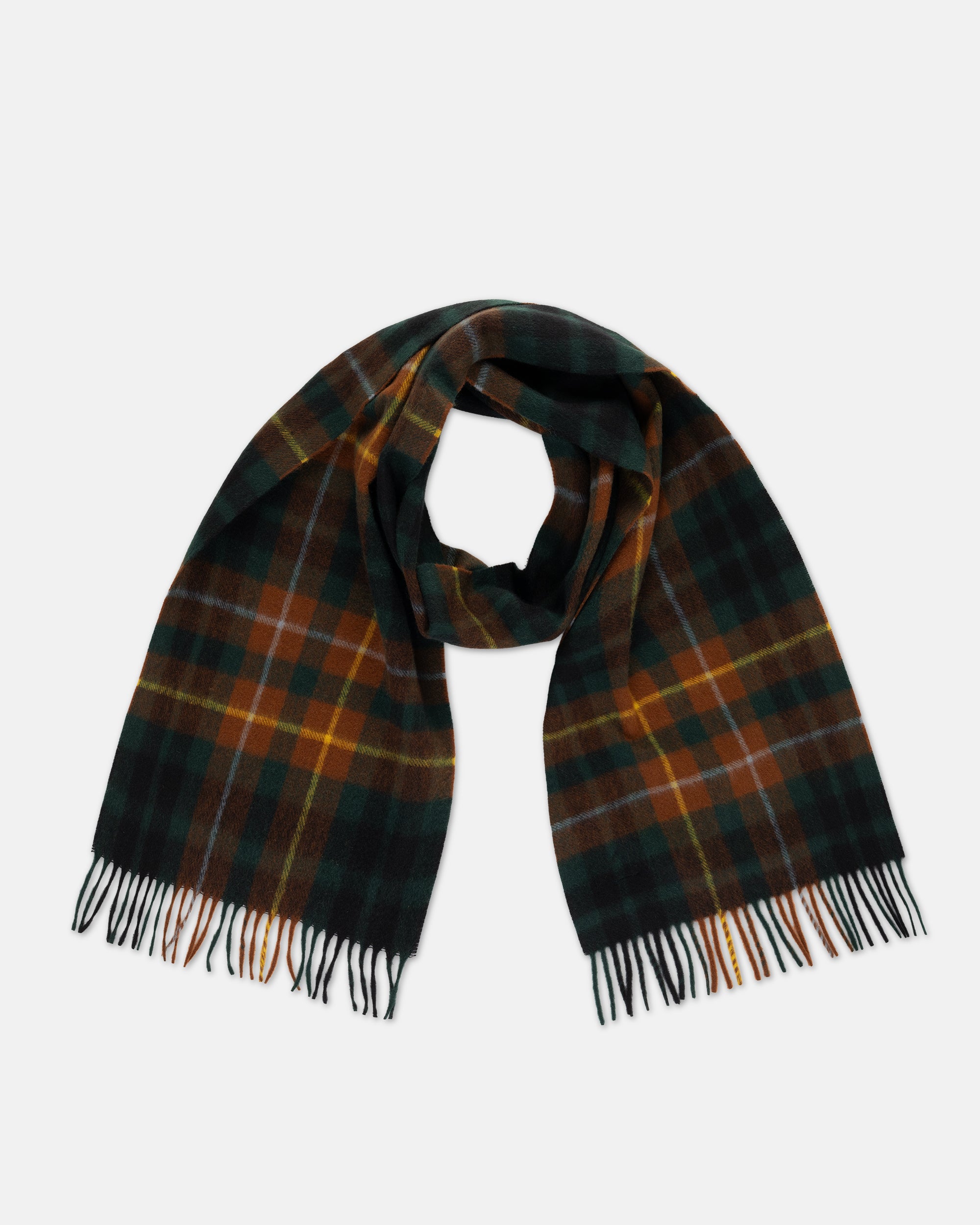 Made-in-England Buchanan Hunting Modern Tartan Cashmere Muffler