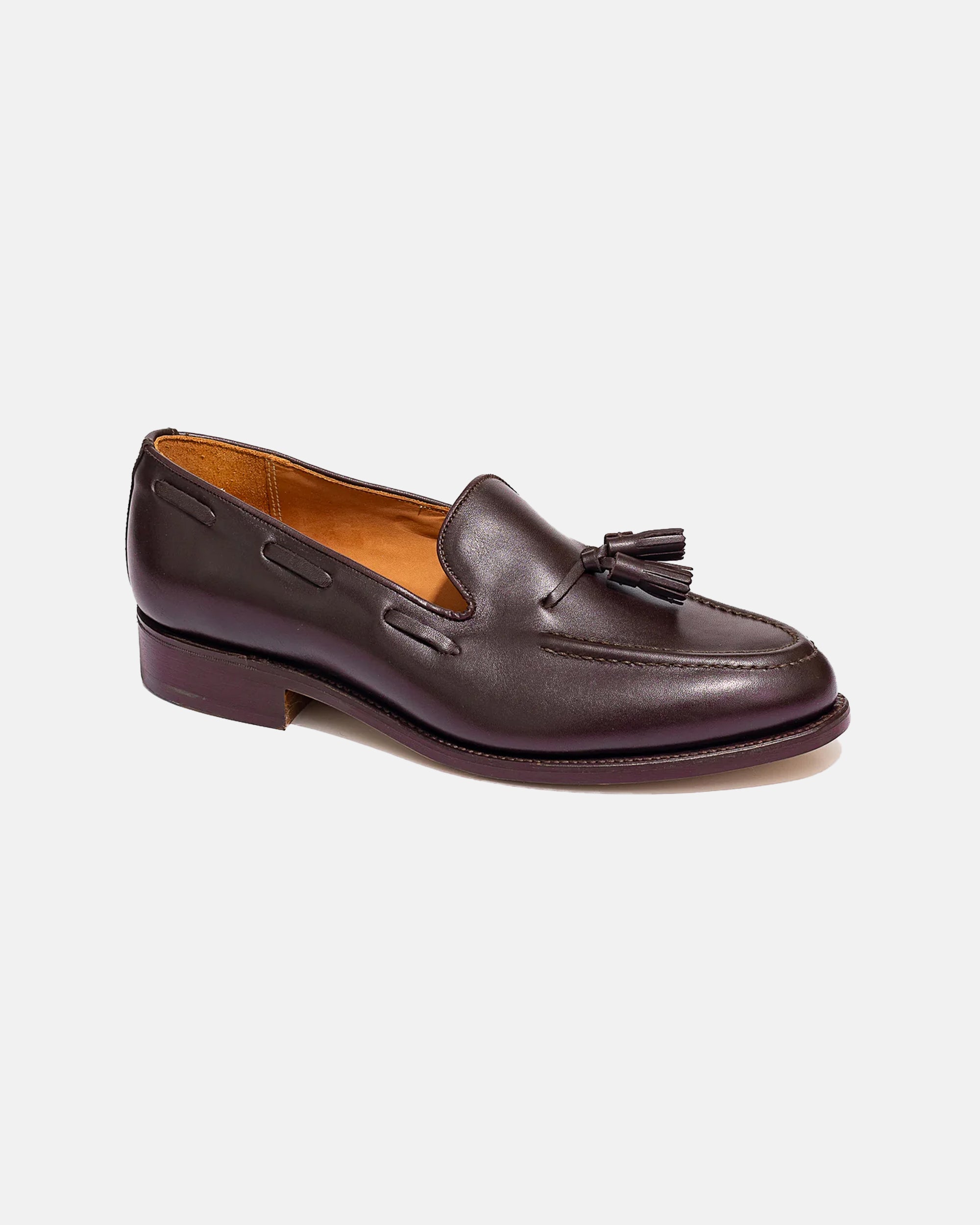 Made-in-England Brown Calfskin Tassel Loafer