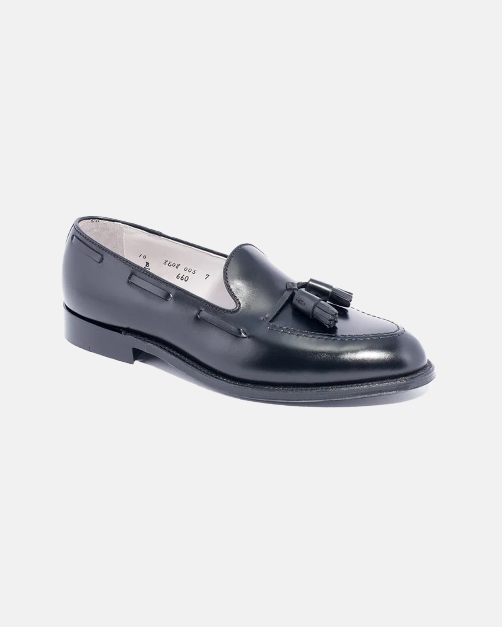 Made-in-America Black Calfskin Tassel Loafer