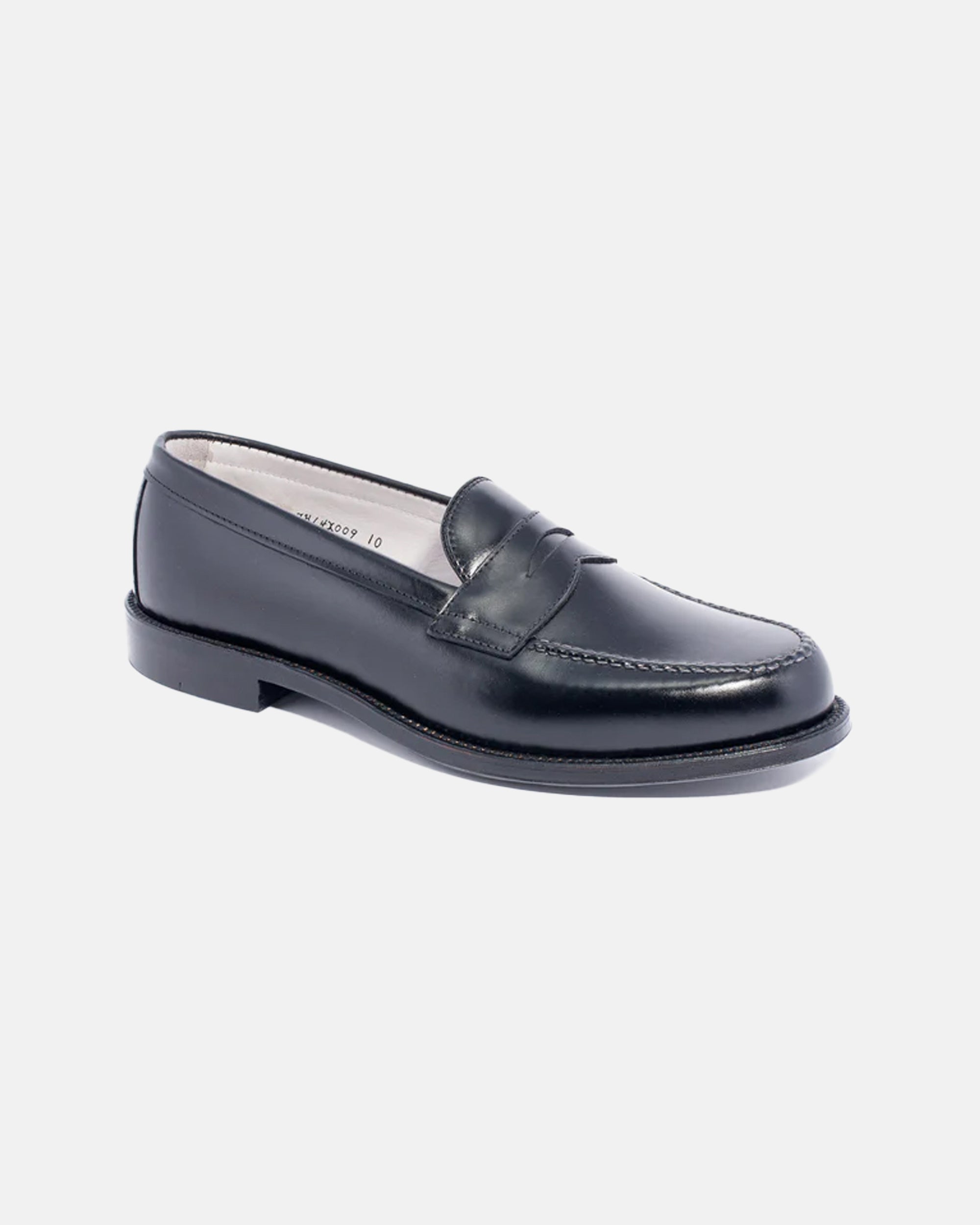Made-in-America Black Calfskin Leisure Handsewn Loafer