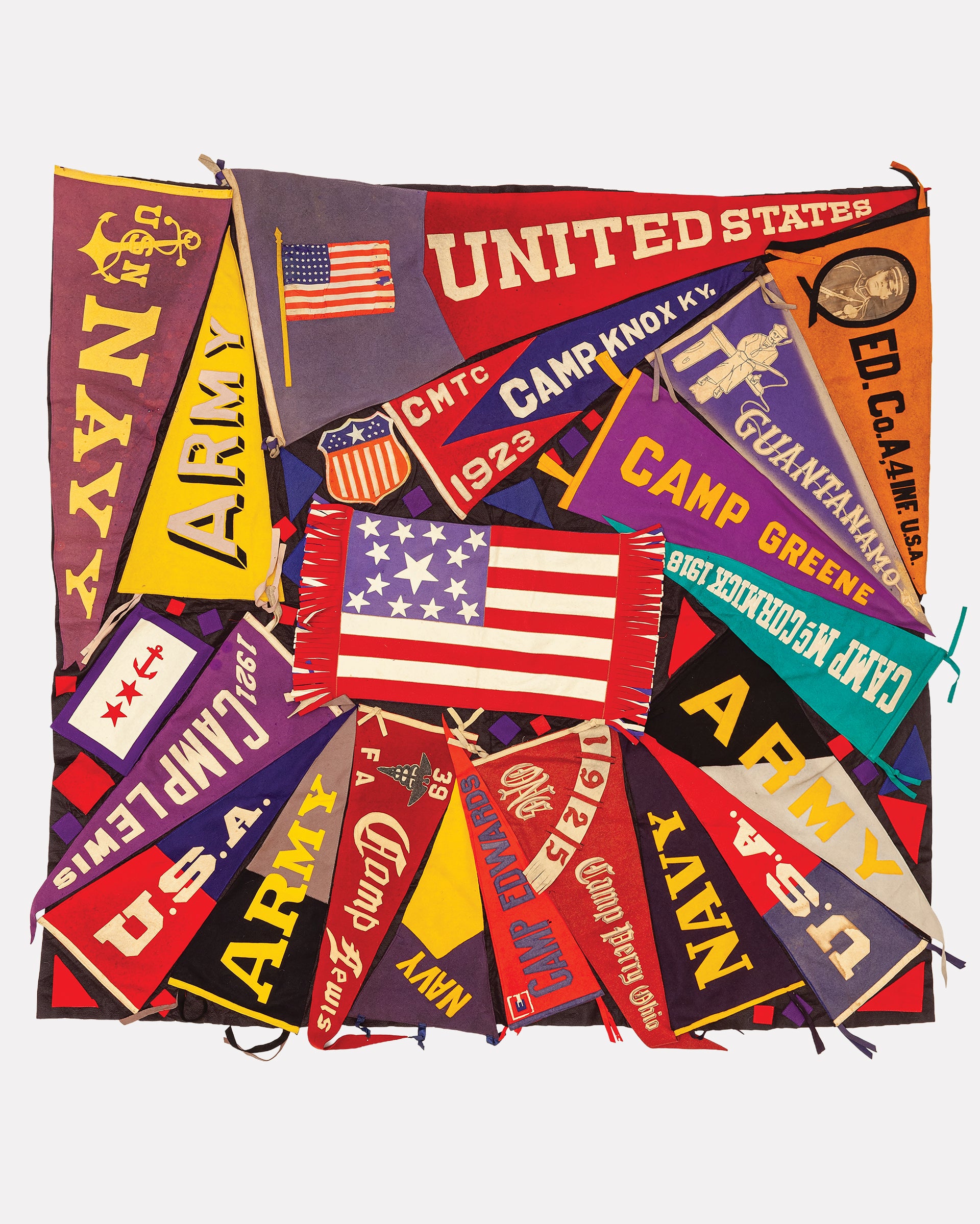 Vintage Pennant Quilt - Military #2