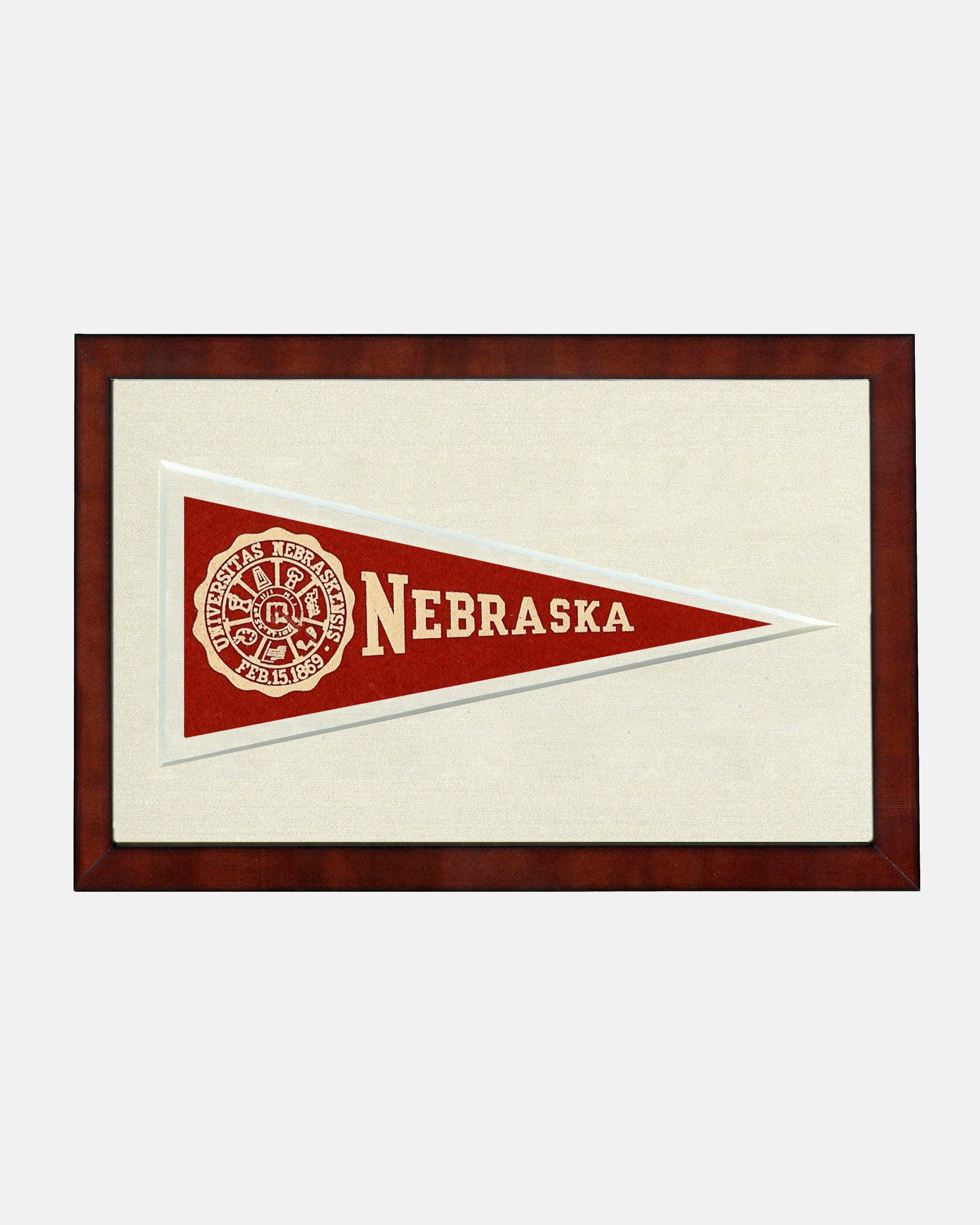 Nebraska Framed Vintage Pennant