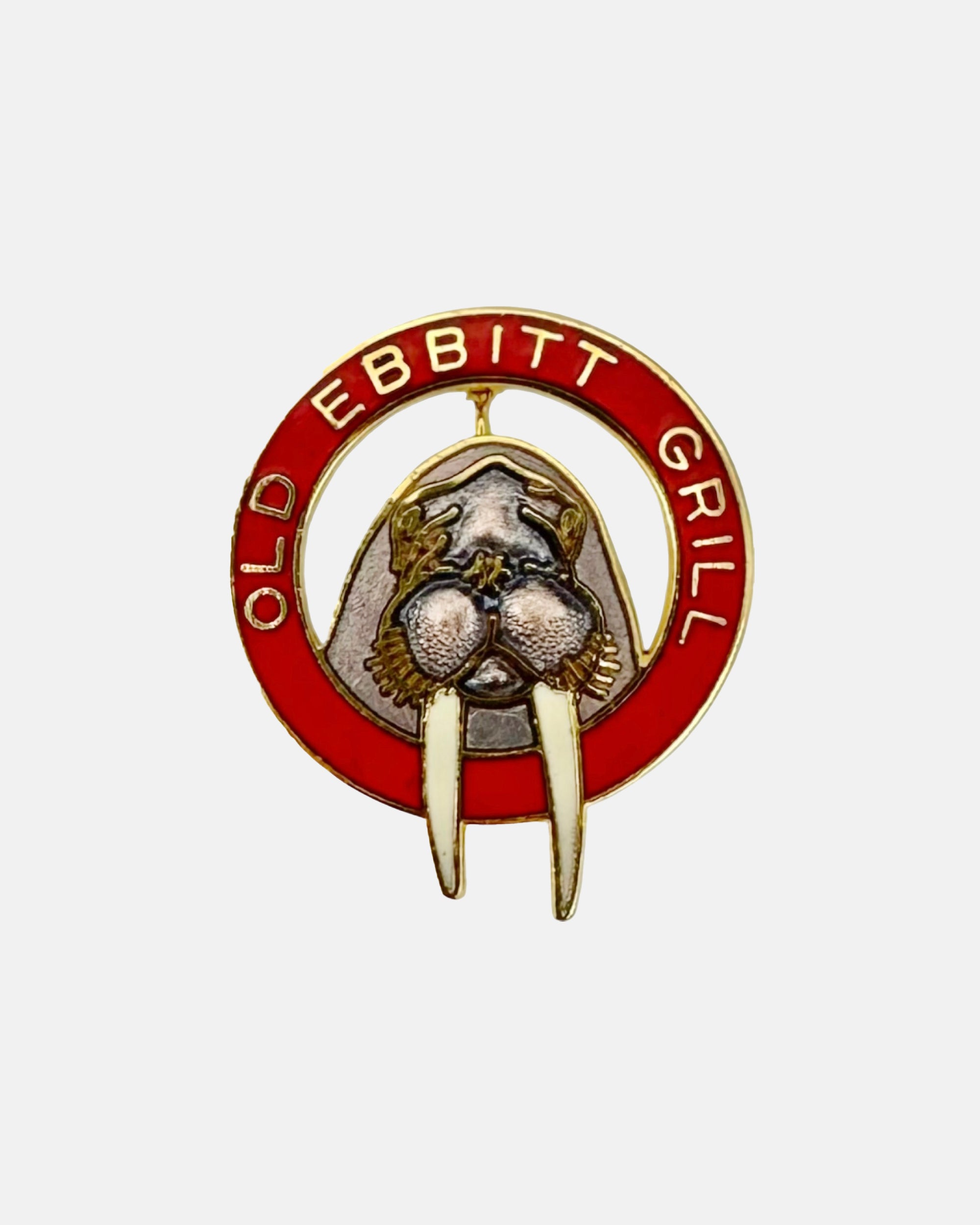 Vintage The Old Ebbitt Grill Restaurant Washington, DC Walrus Lapel Pin