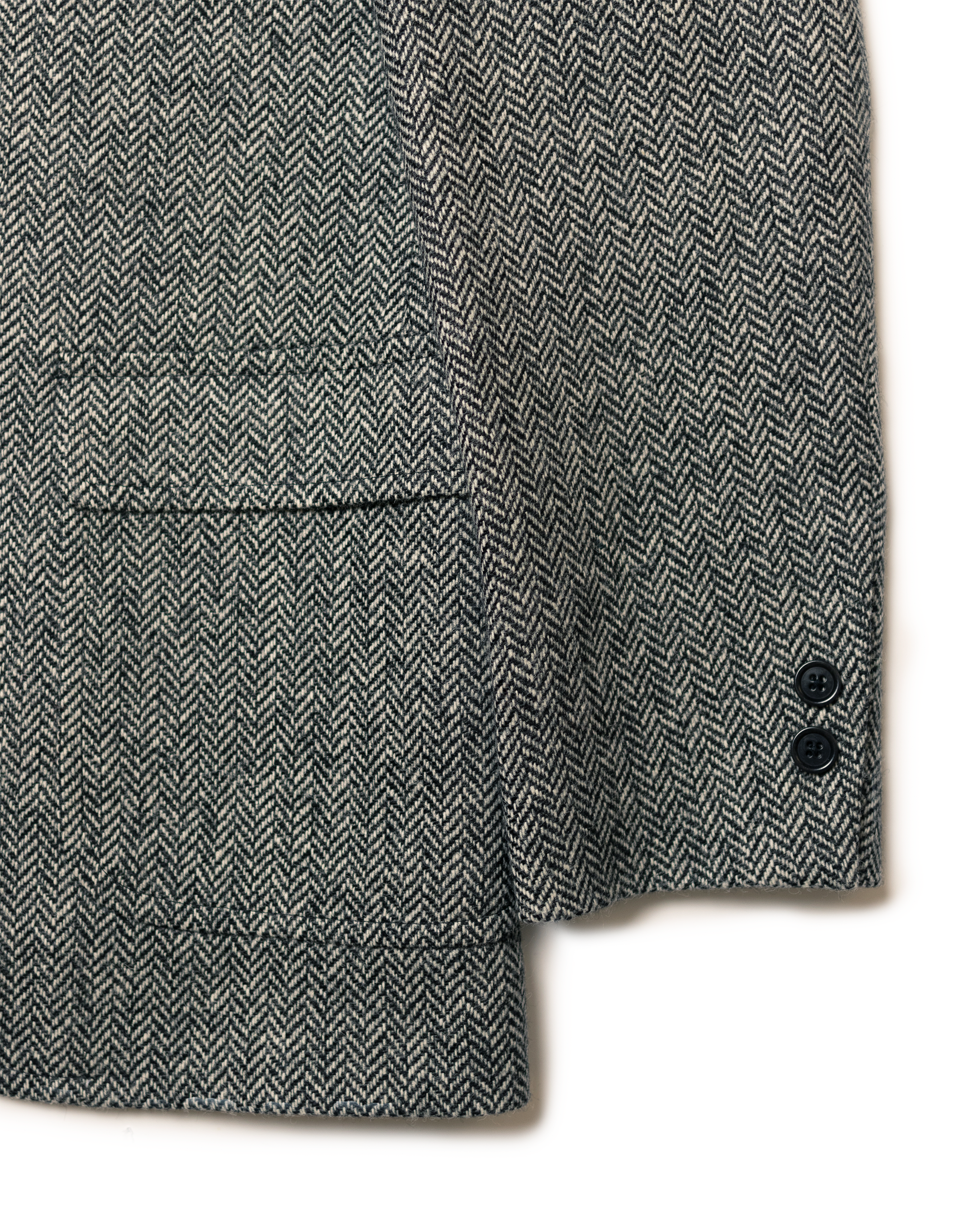 Black White Herringbone Sport Coat - Trim Fit