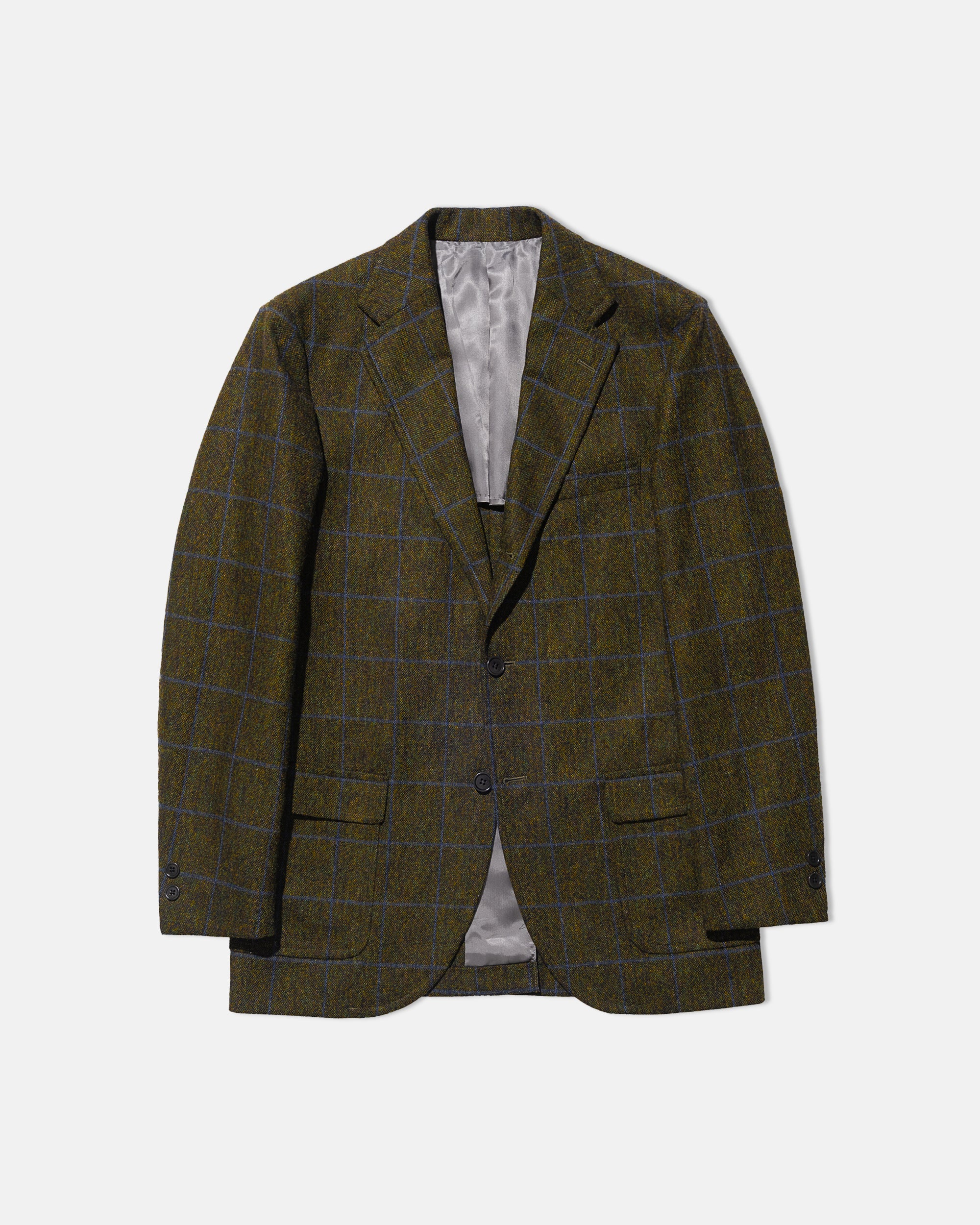 Olive & Blue Donegal Tweed Wool Sport Coat - Trim Fit