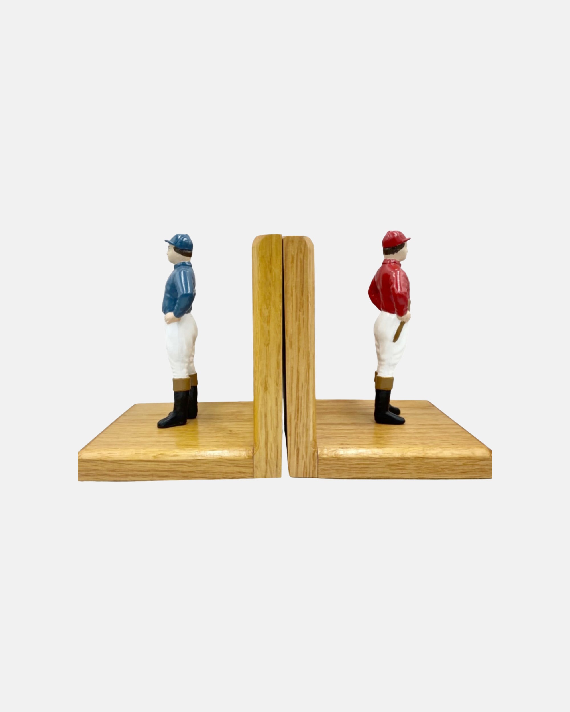 Pair Vintage Equestrian Jockey Bookends