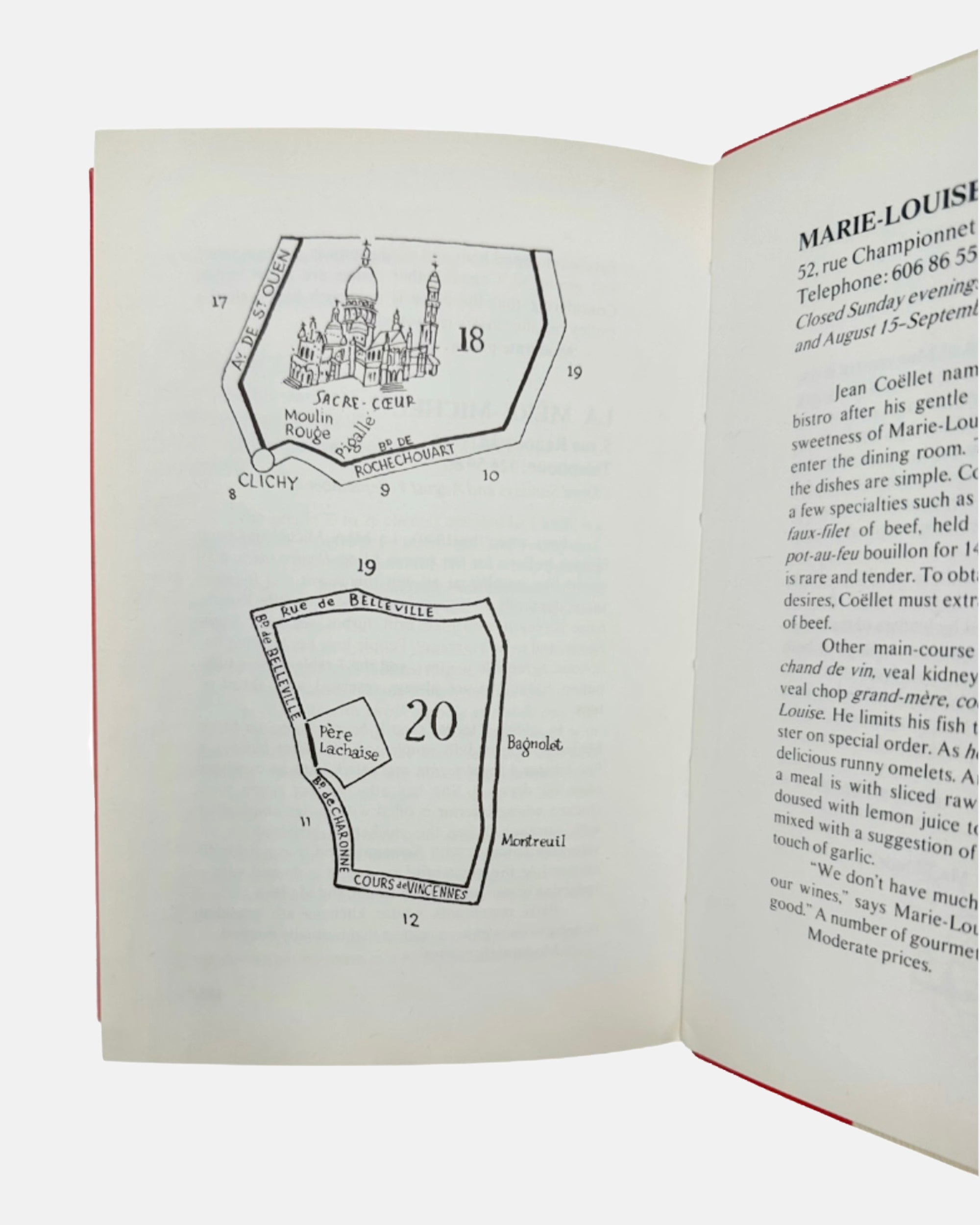 Gourmet Magazine's Paris a Table by Naomi Barry 1971 Book