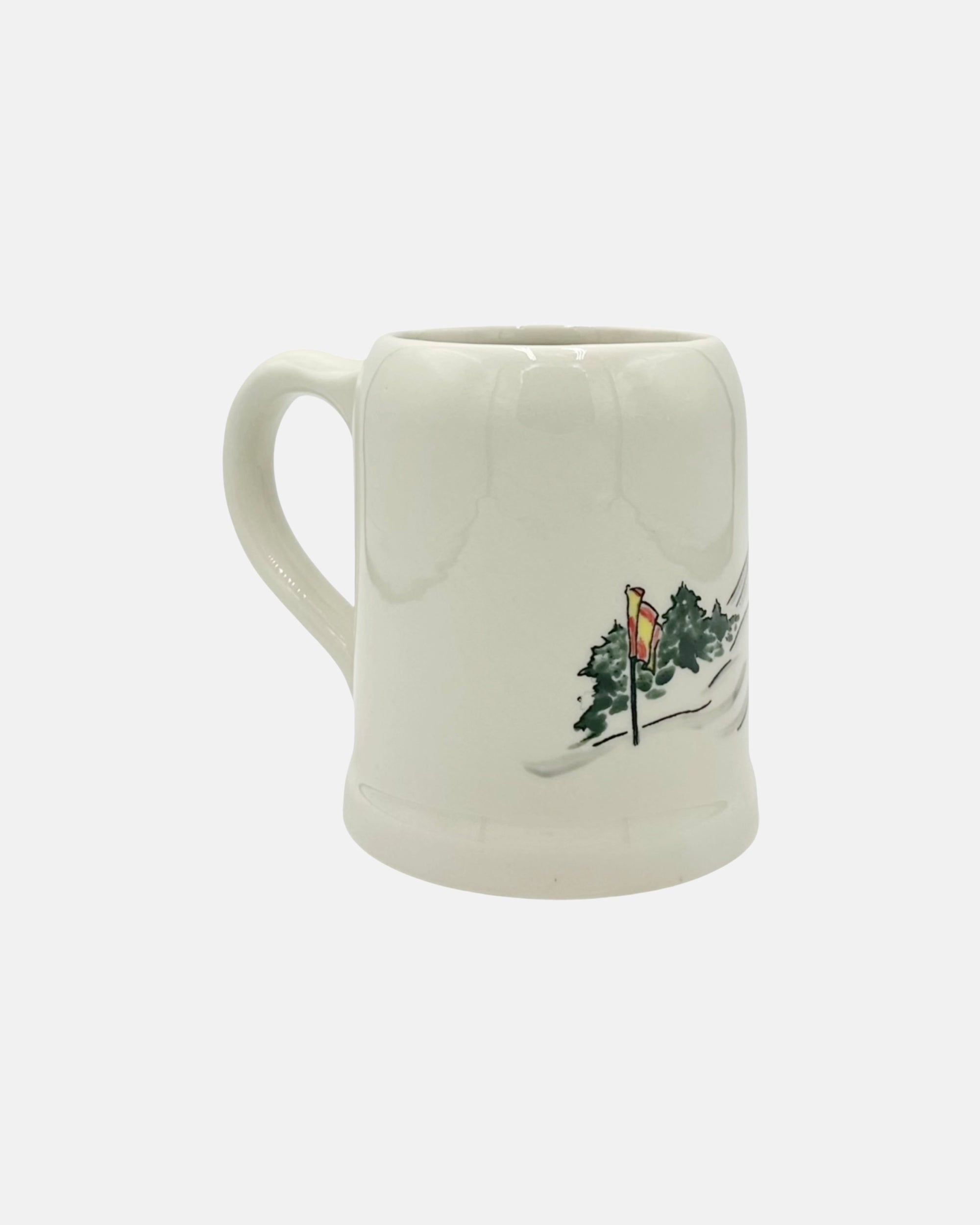 Vintage Alpine Skier Ceramic Mug by Paul Brown