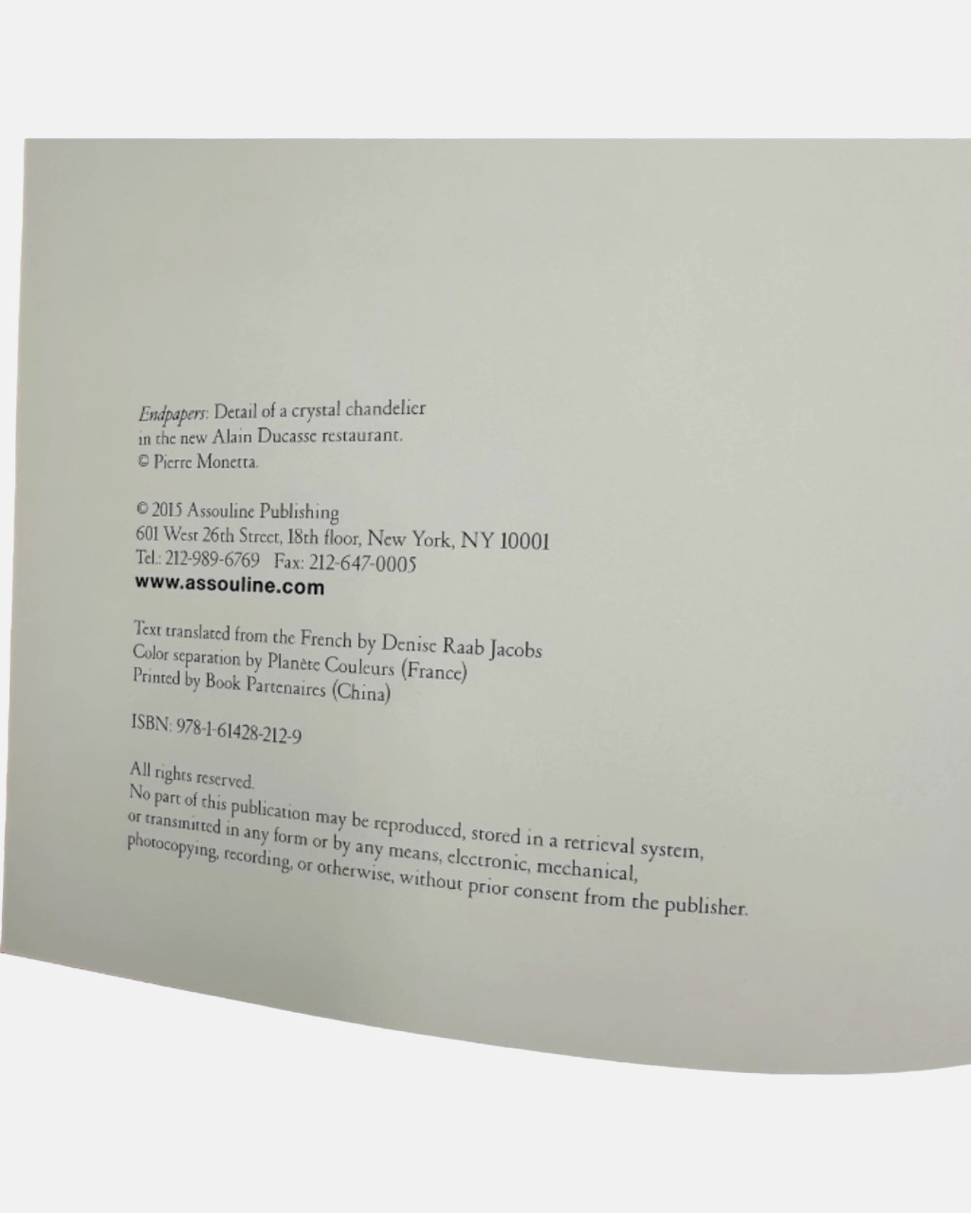 Hotel Plaza Athenee by Francois Simon Assouline 2015 Book