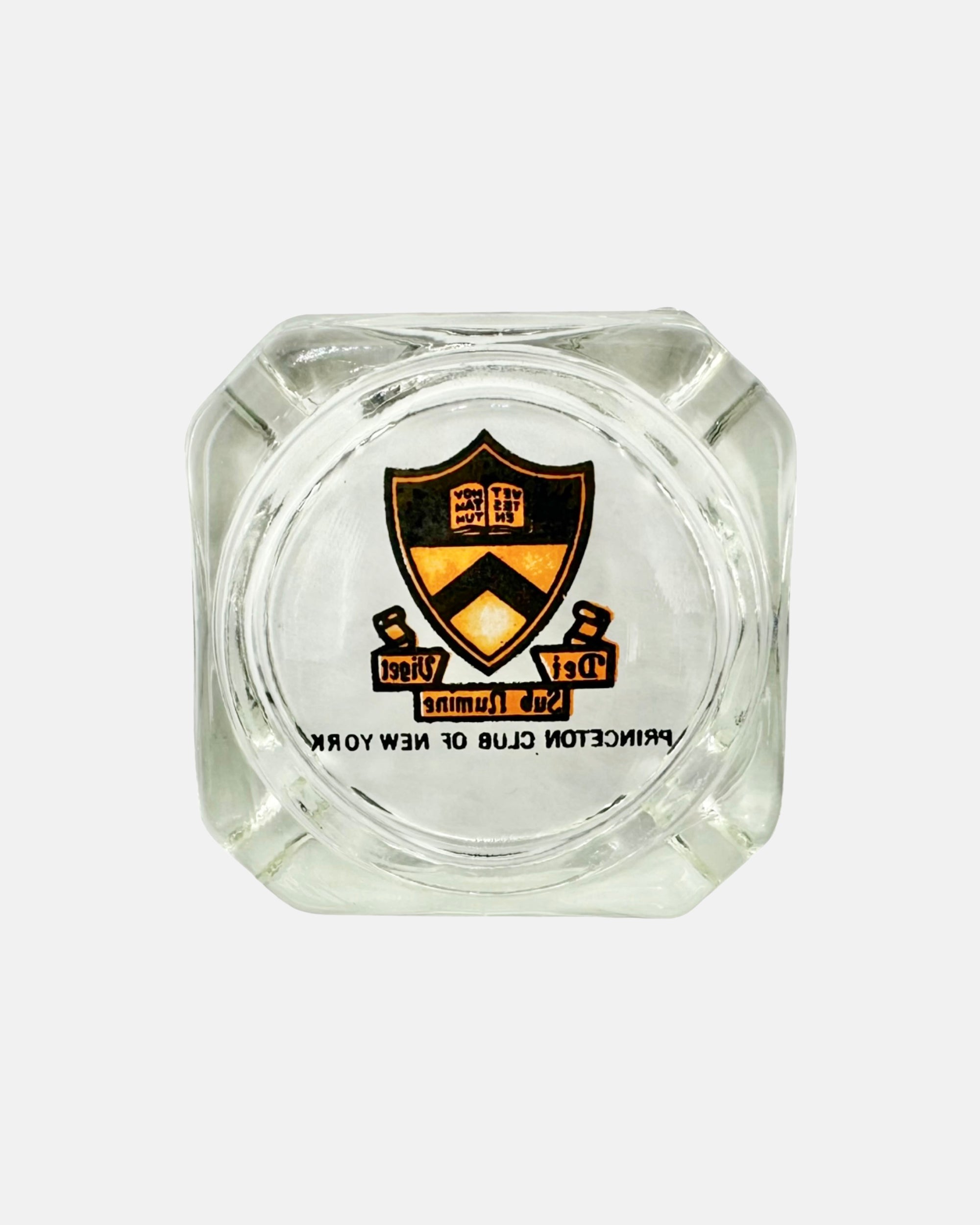 Vintage The Princeton Club of New York Glass Ashtray