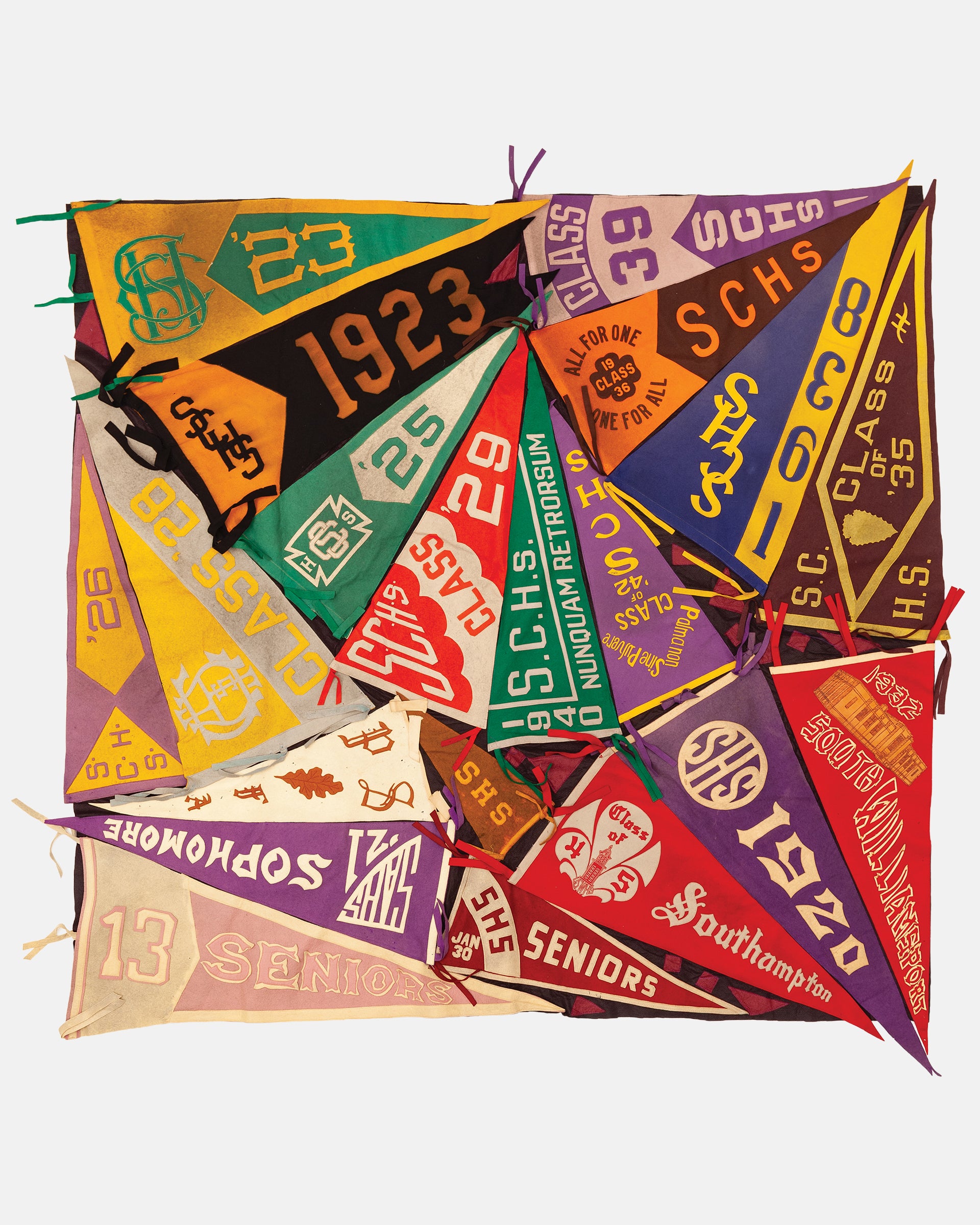 Vintage Pennant Quilt - Schools #17