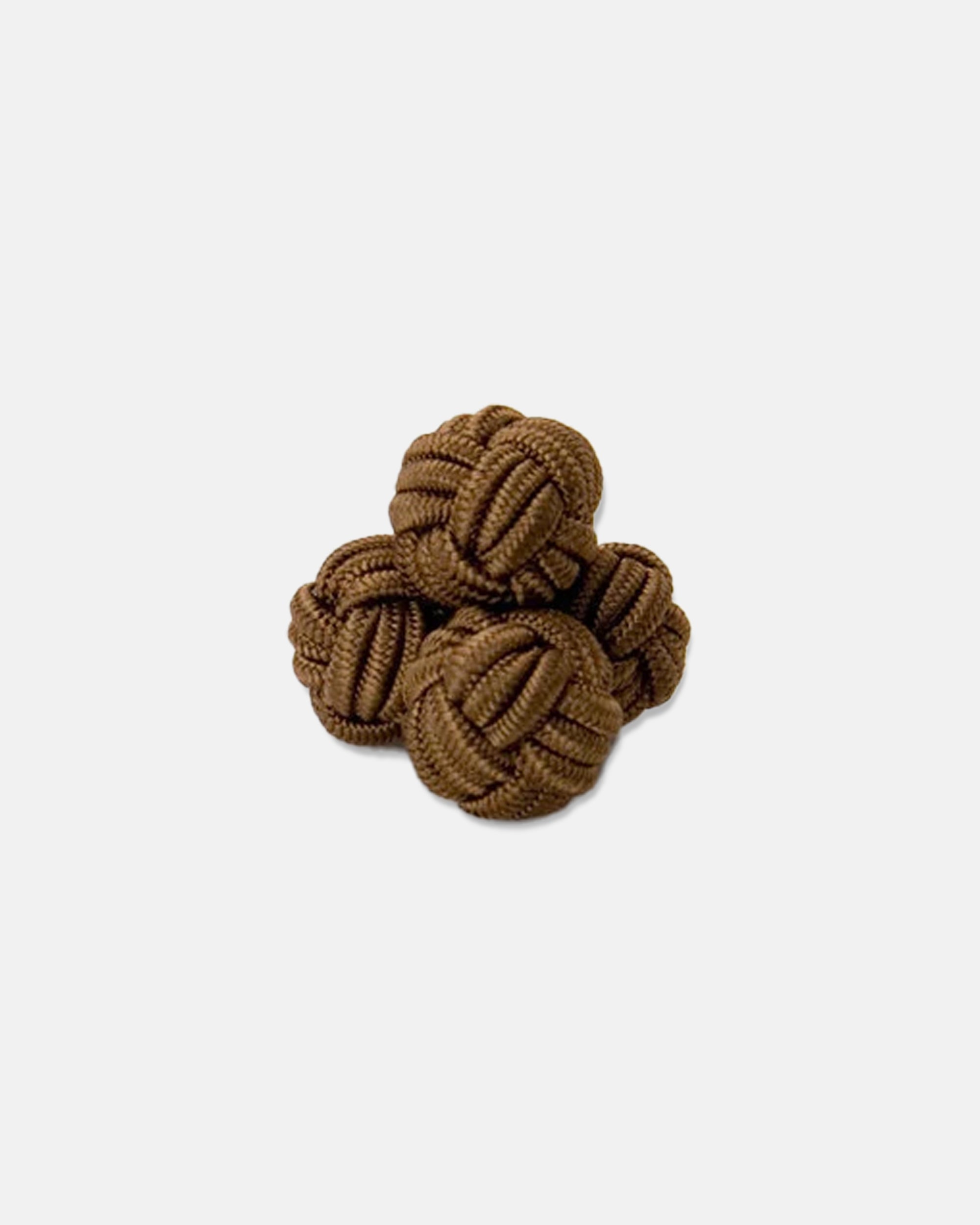 Brown Monkey's Fist Silk Knot Cufflinks