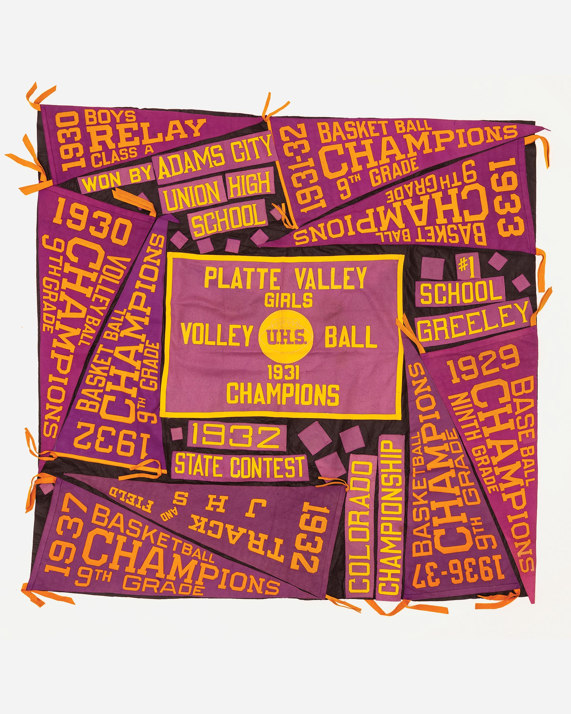 Vintage Pennant Quilt - Sports #5
