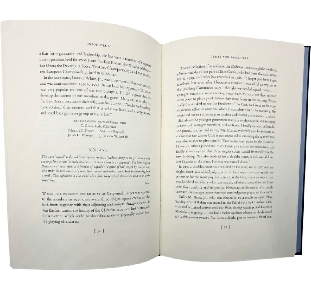 The Union Club of The City of New York 1836-1986 Book