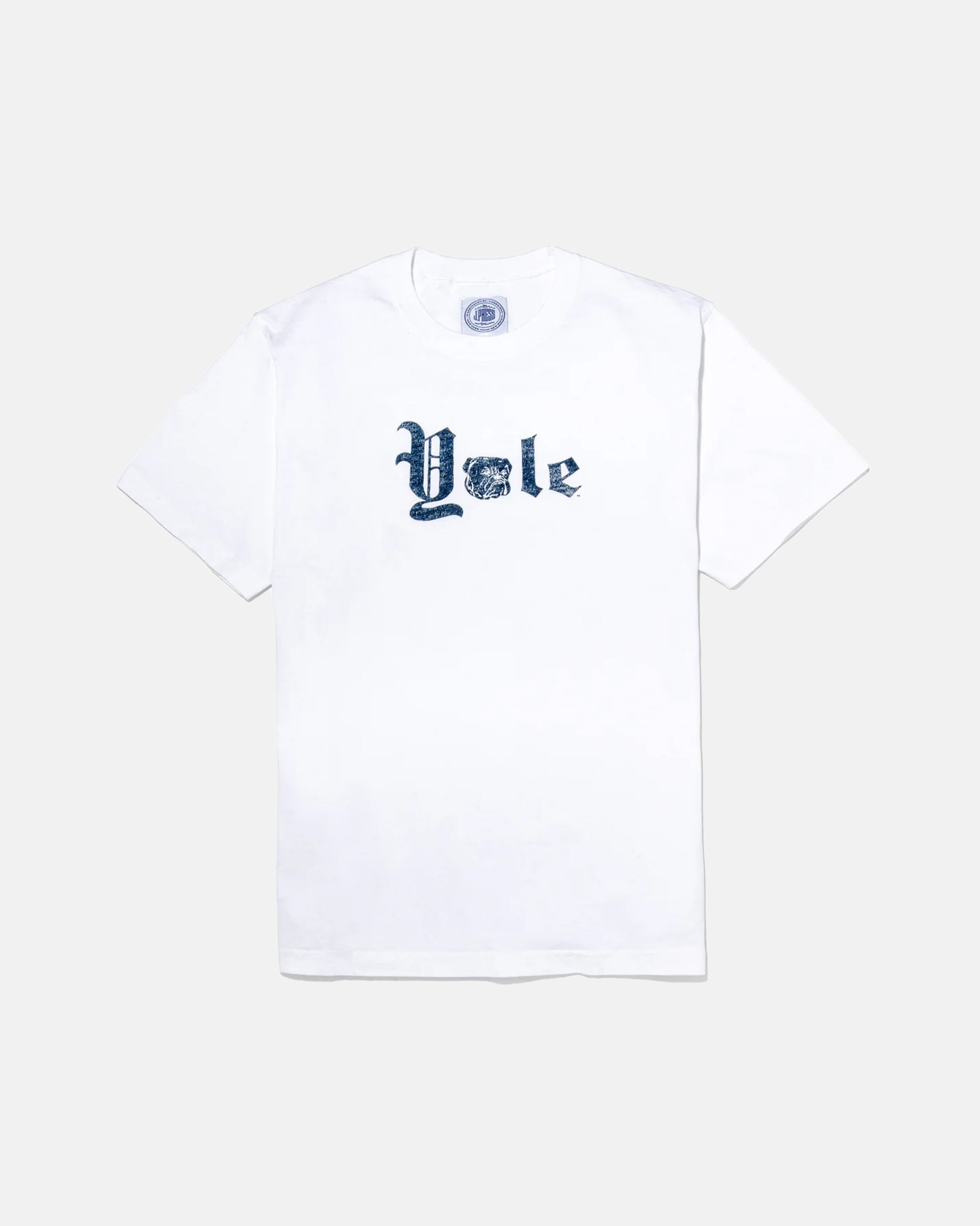 Yale White Gothic Spellout T-Shirt