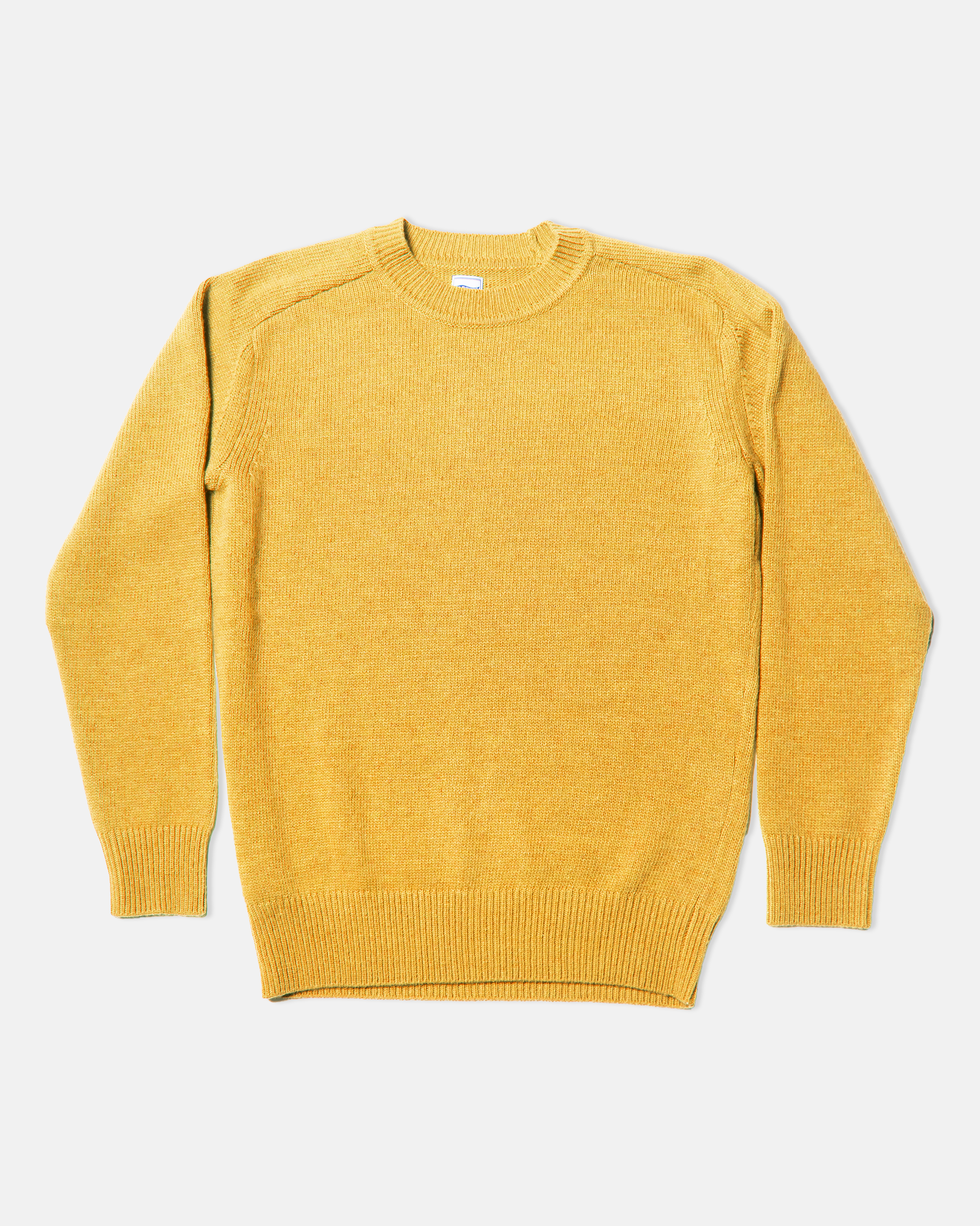 Yellow Wool Crewneck Sweater - Trim Fit
