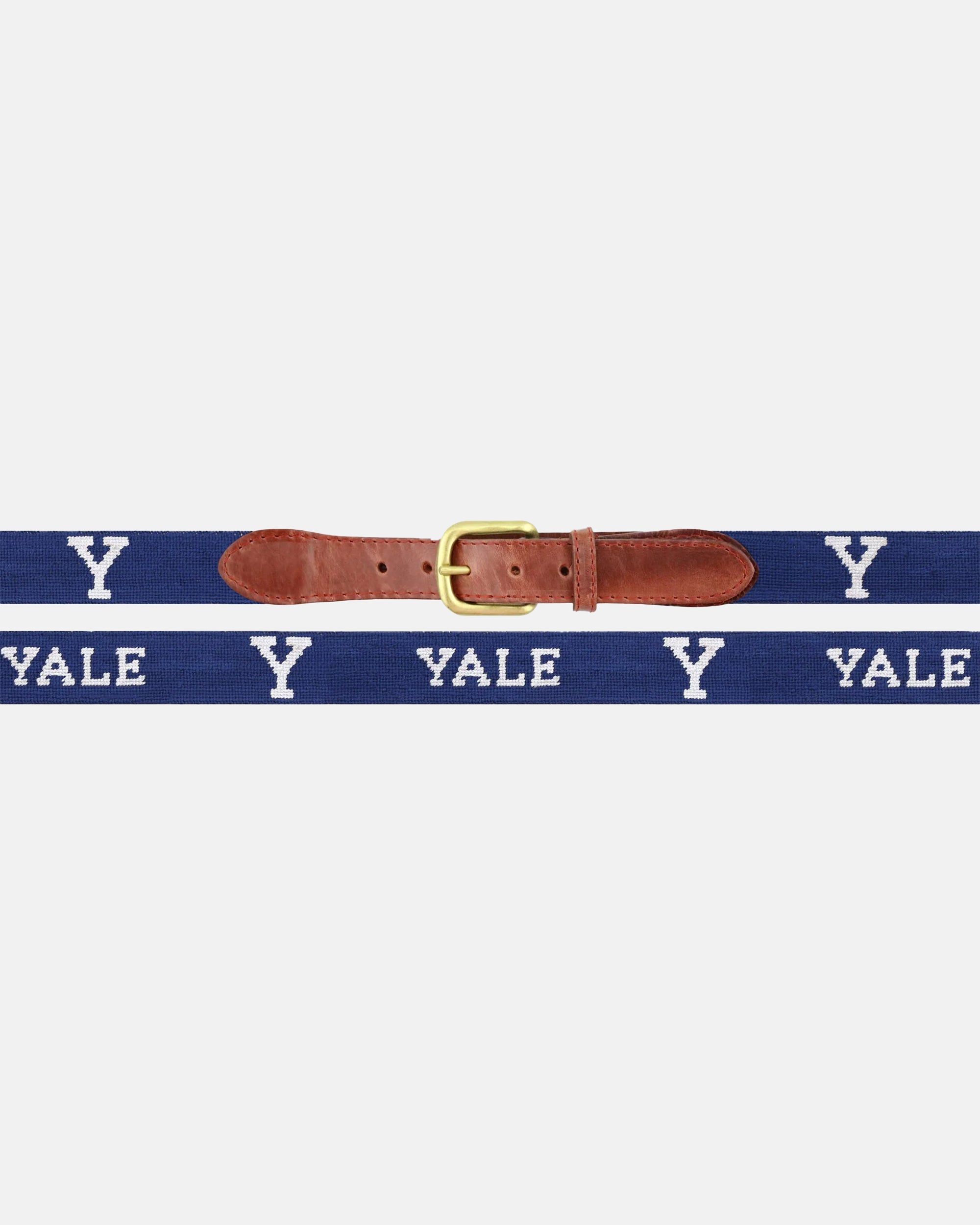 Yale University Spellout Needlepoint Belt