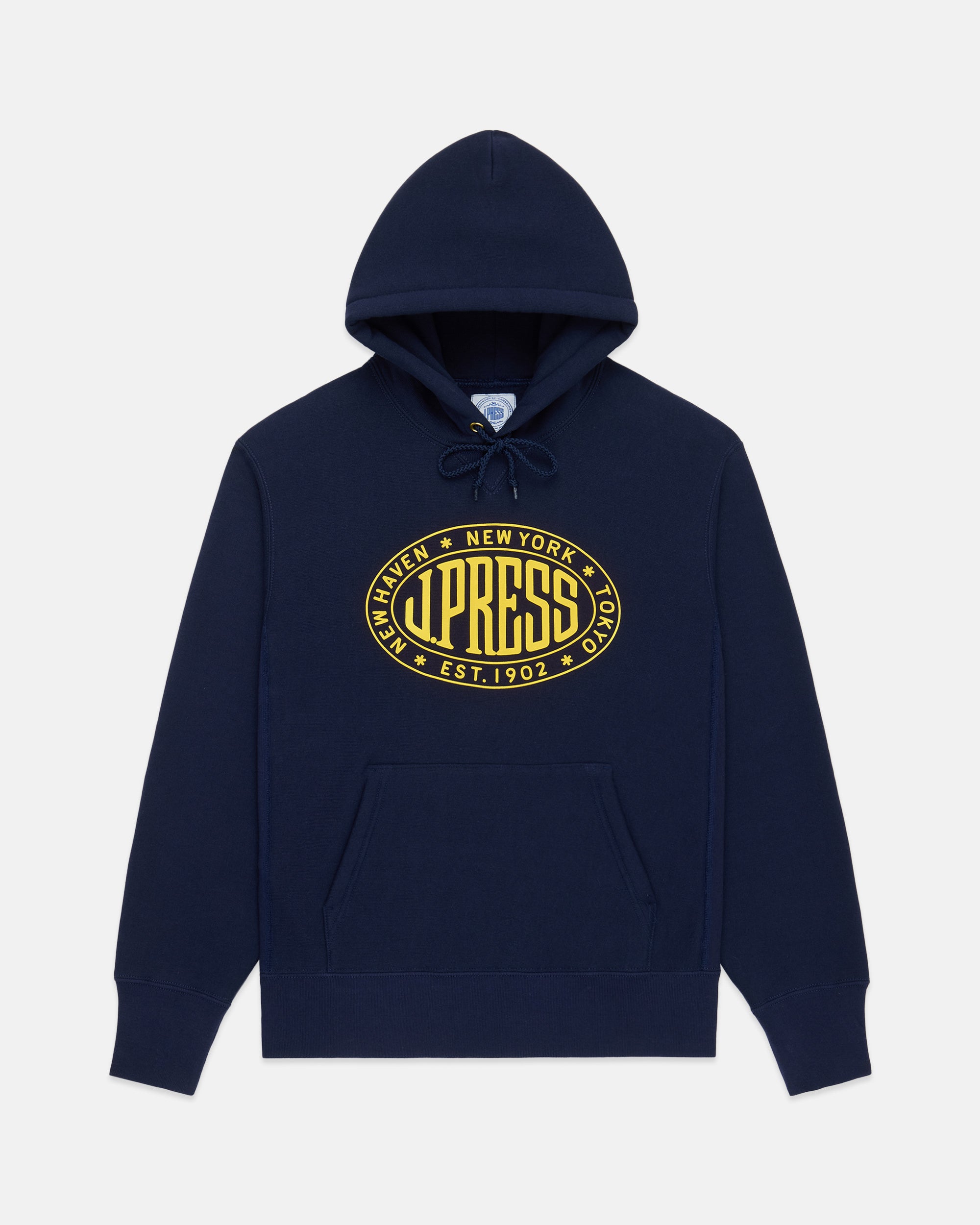 Made in USA J. Press Vintage Seal Logo Hoodie