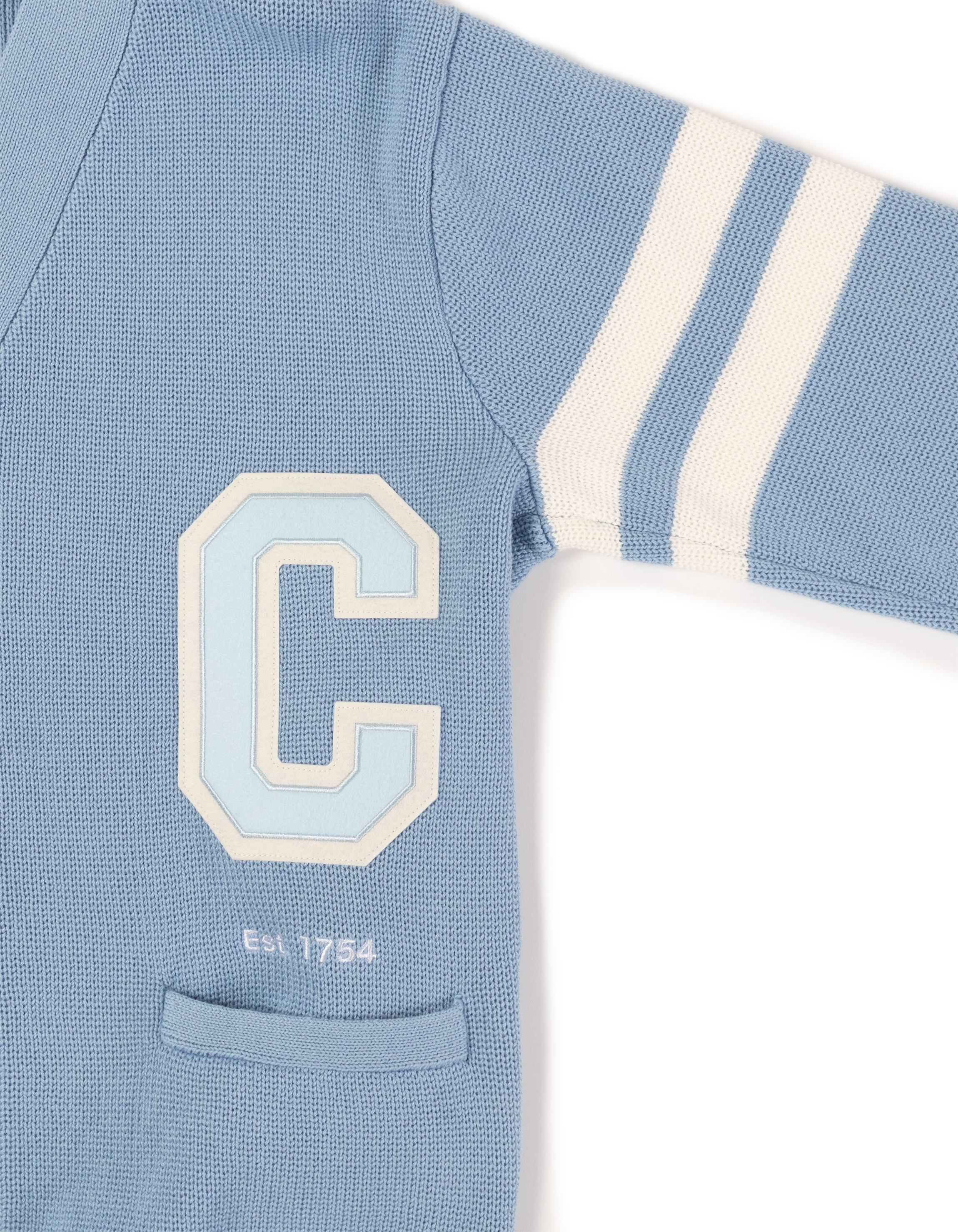 Columbia Varsity-Style Cotton Cardigan - Trim Fit