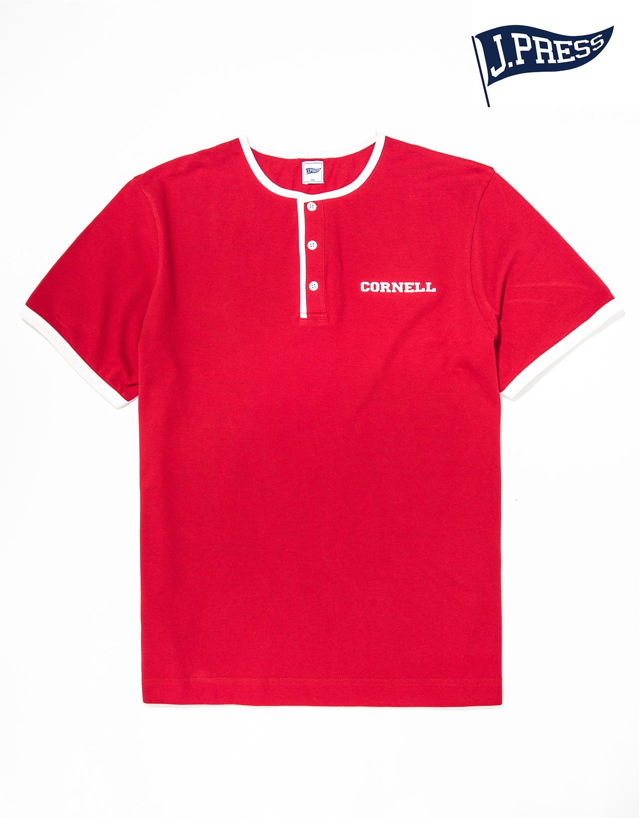 Red online henley shirt