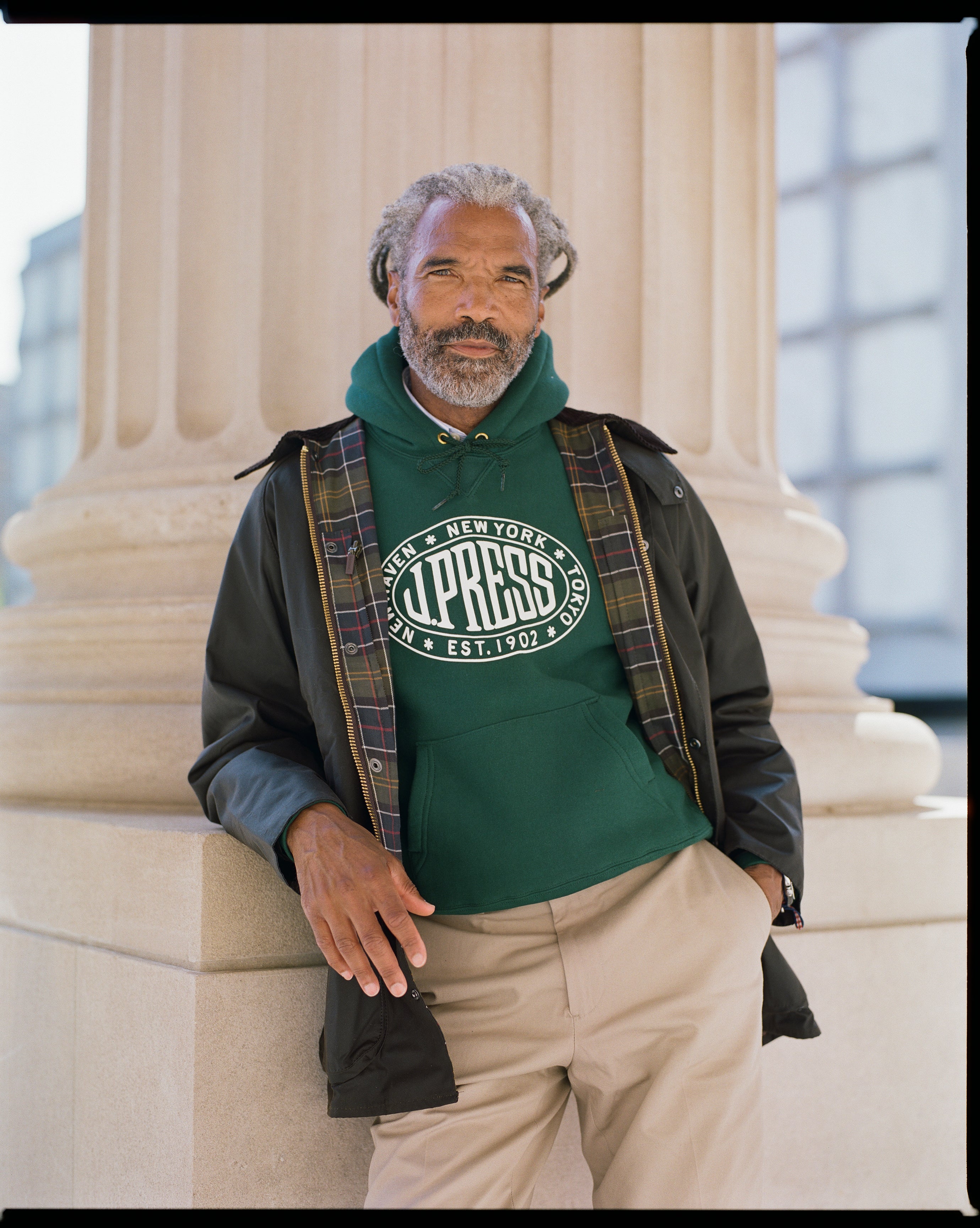 Made in USA J. Press Vintage Seal Logo Hoodie