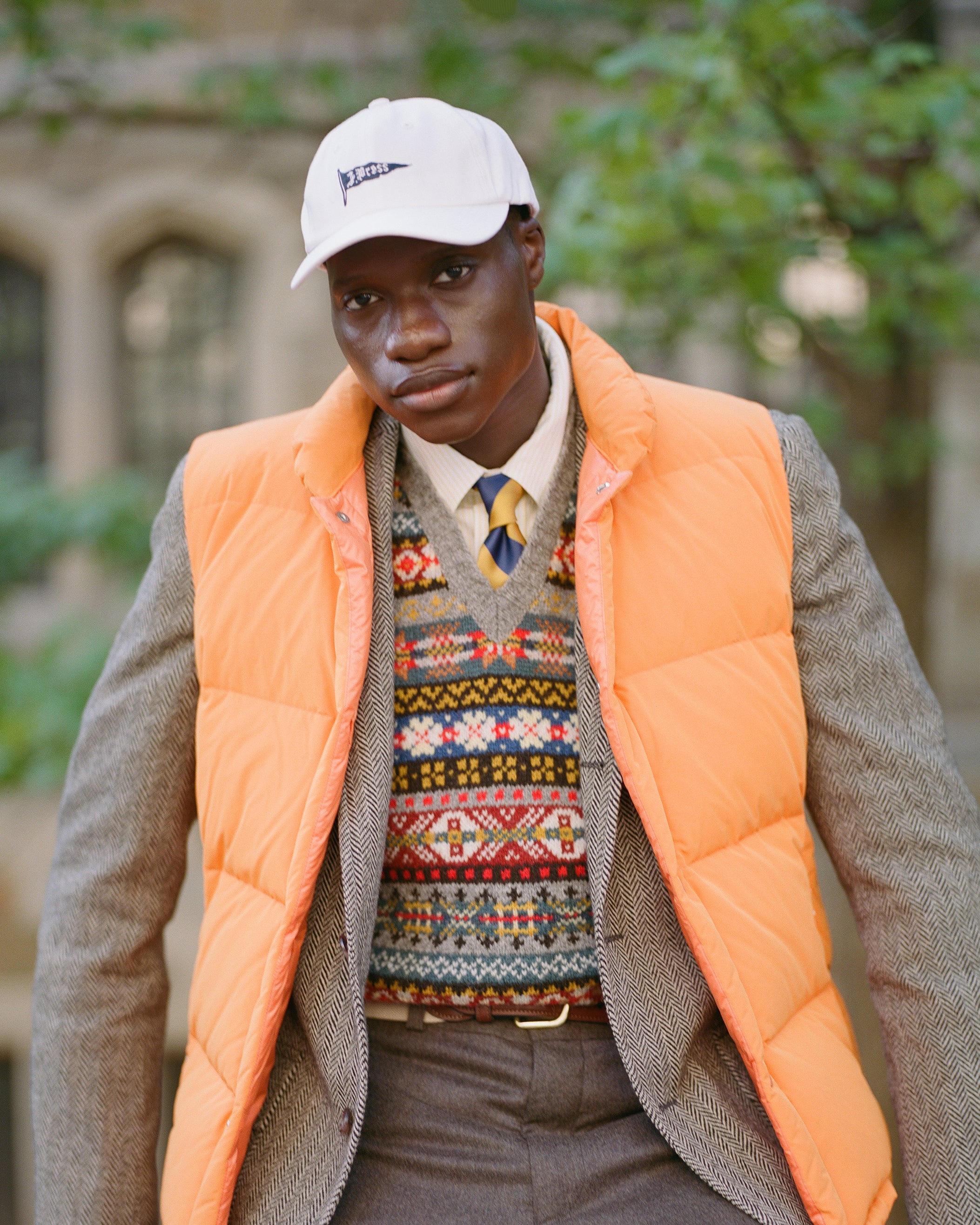 Made-in-Scotland Grey Fair Isle Sweater Vest