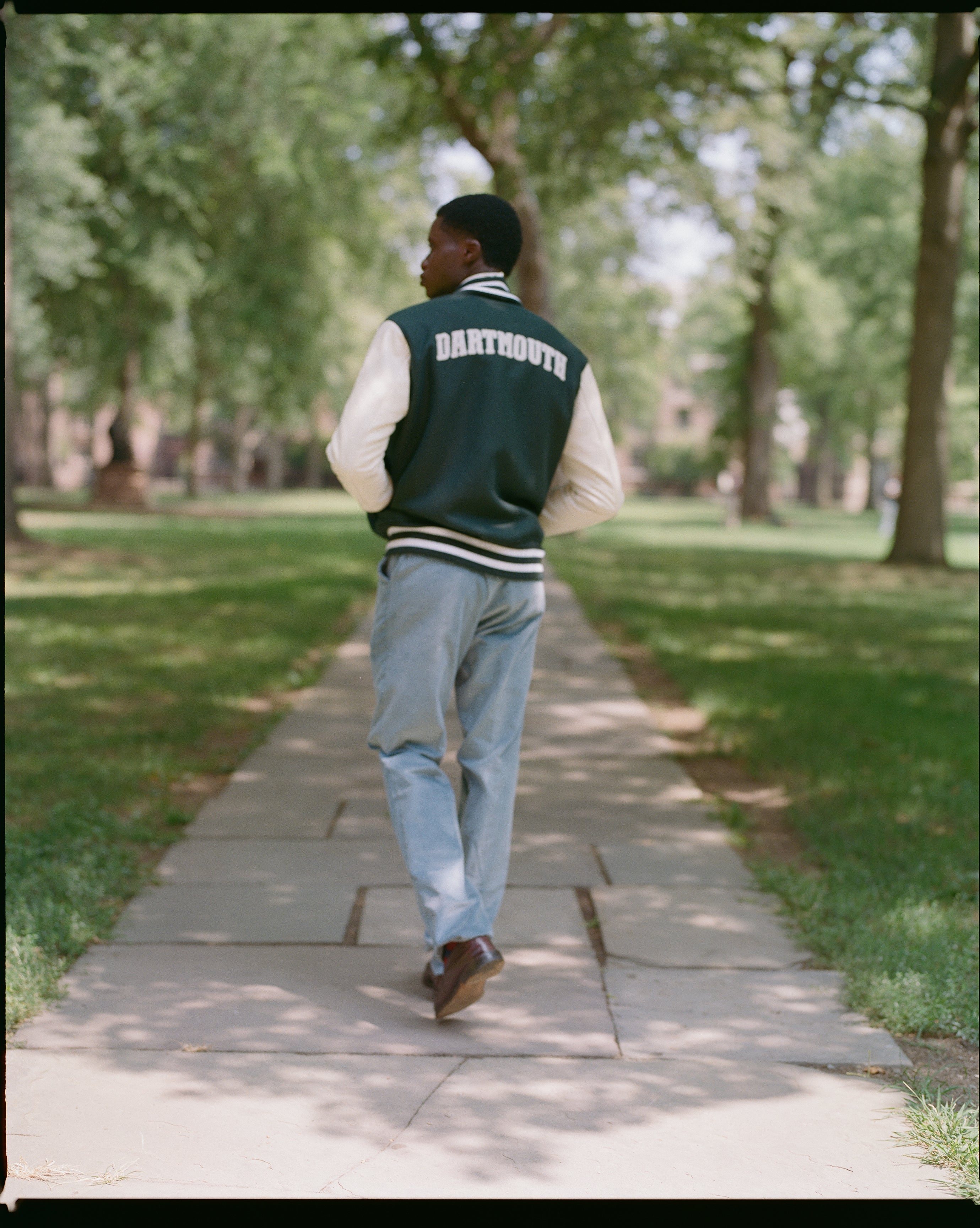 Dartmouth Varsity Jacket - Green | Pennant Label - J. Press