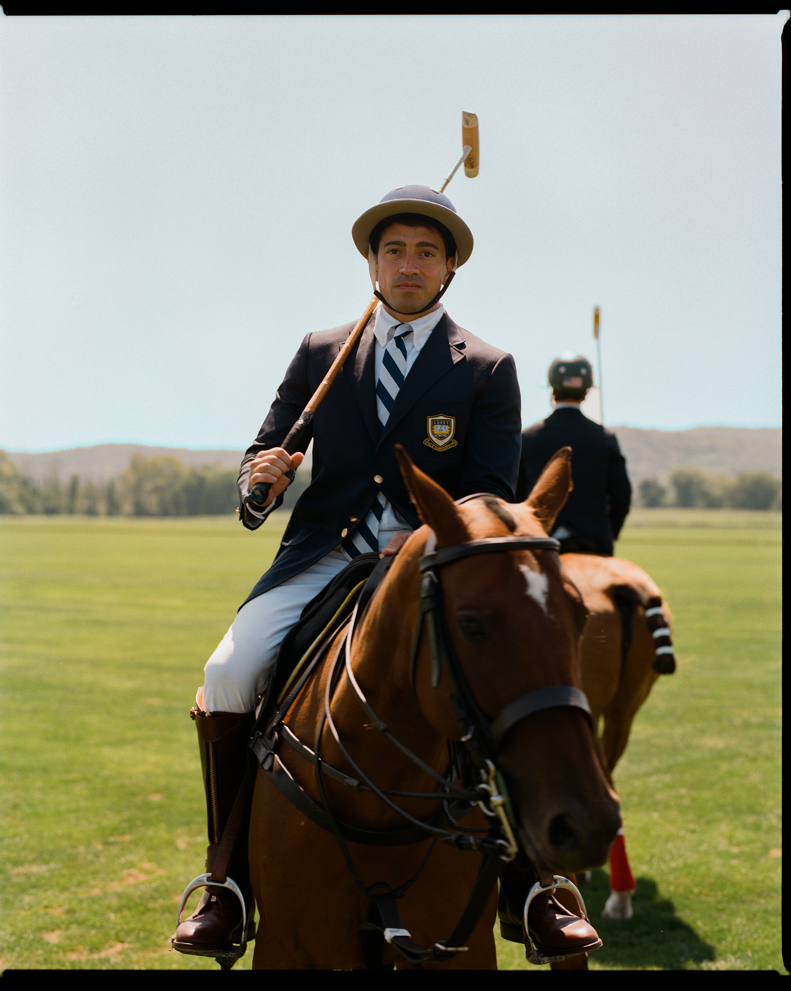 Made-in-USA Navy & Silver Guard Stripe Silk Repp Tie