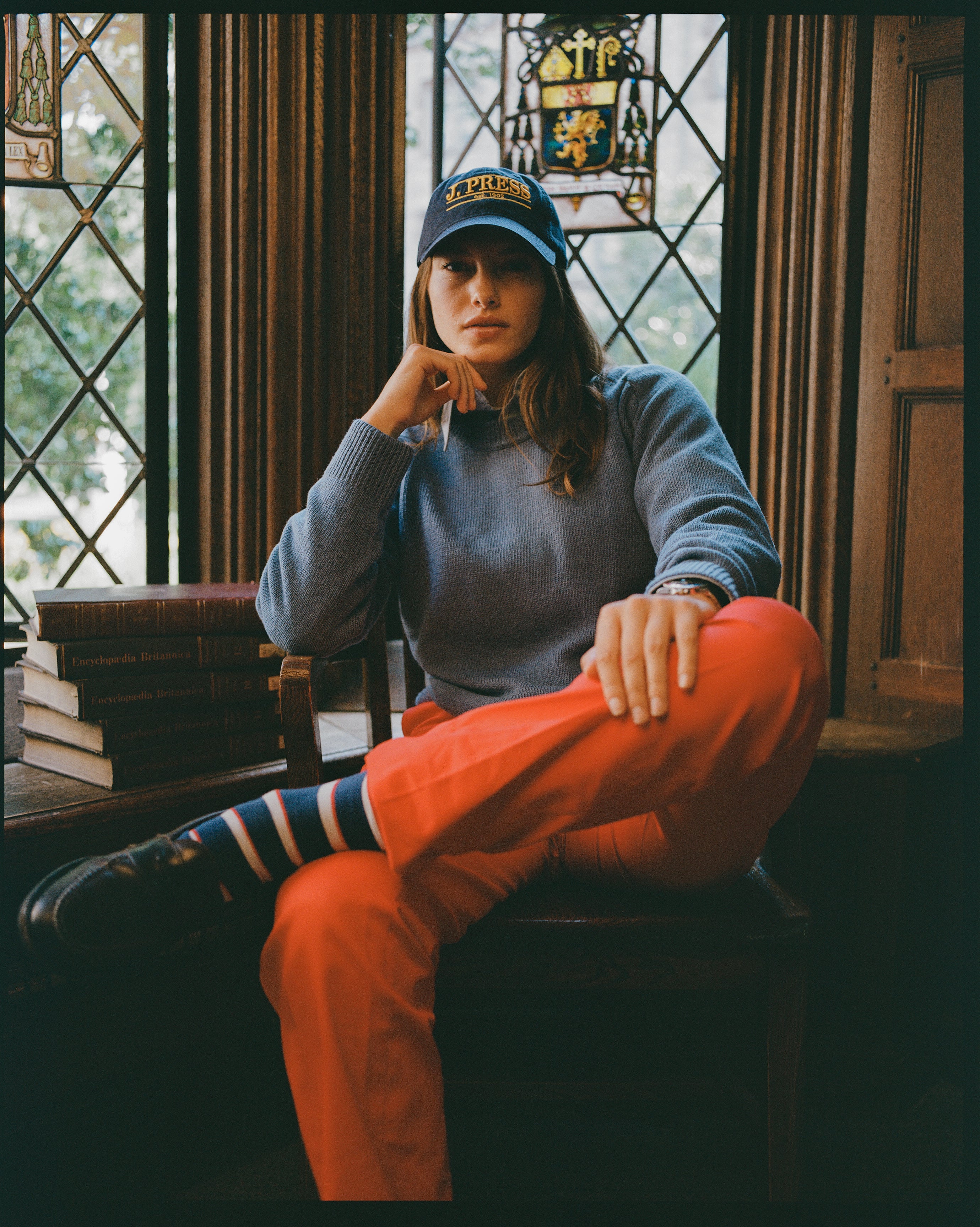 Blue Wool Crewneck Sweater - Trim Fit