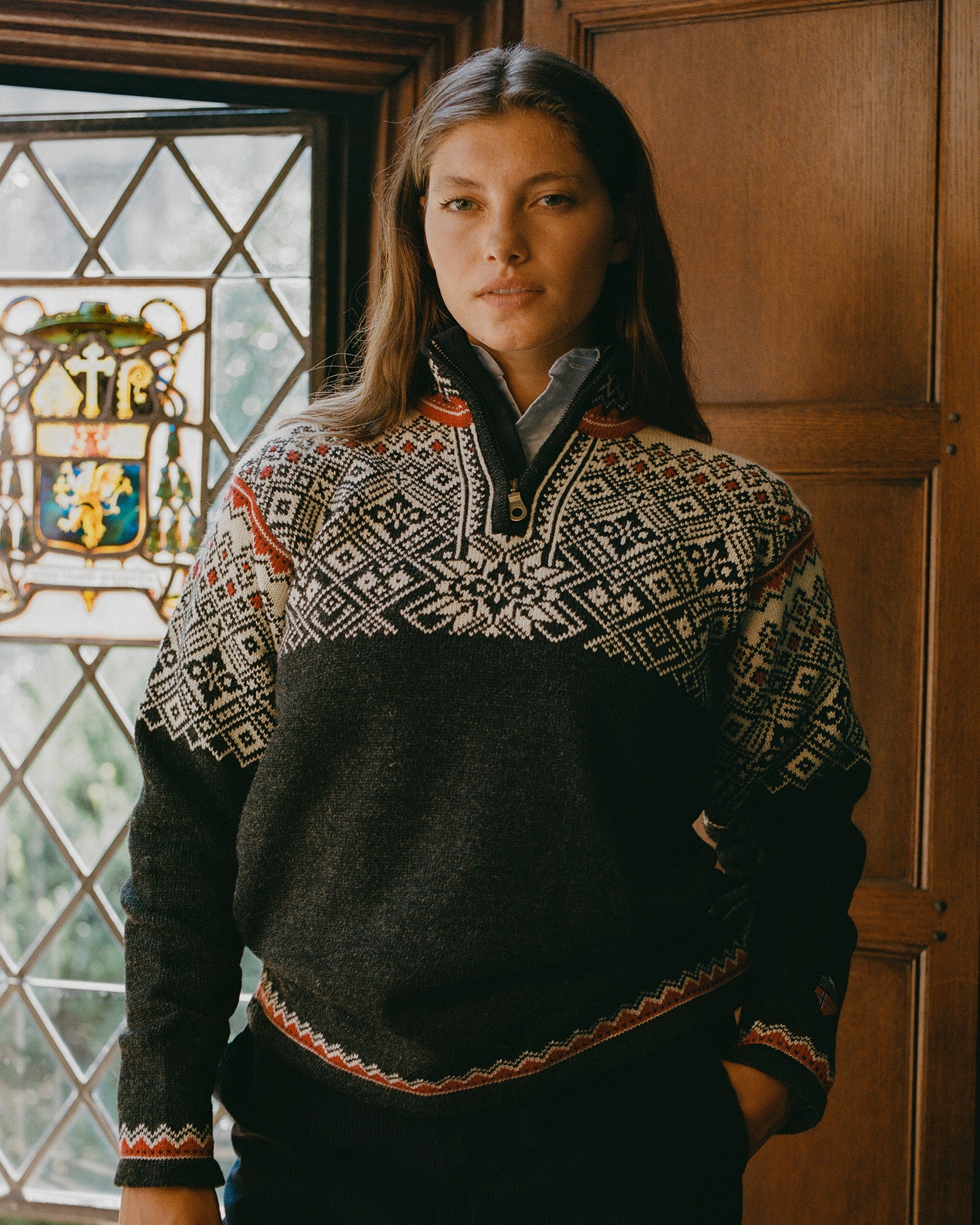 Made-in-Norway Quarter-zip Alpine Sweater - Classic Fit