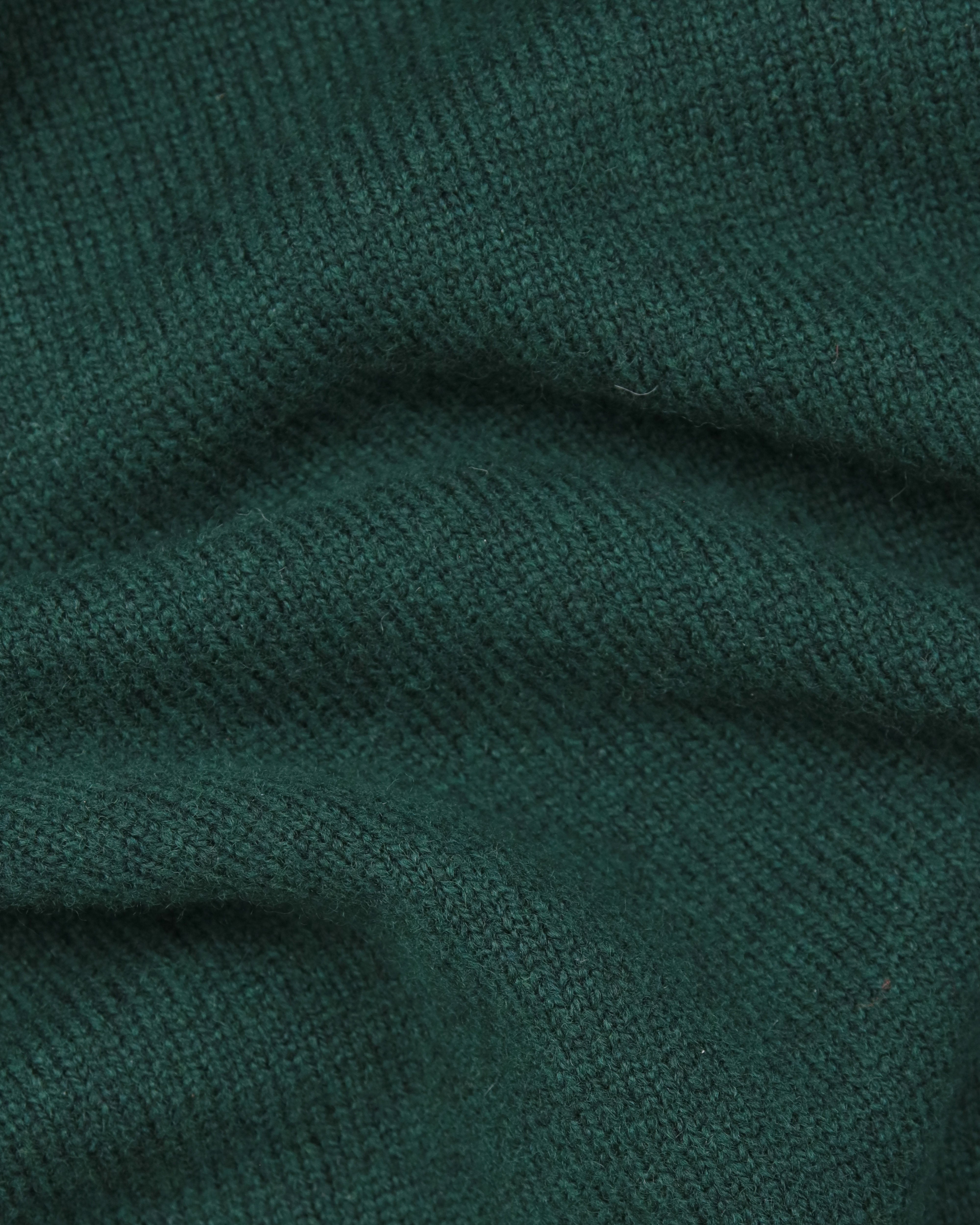 Tartan Green Lambswool V-neck Sweater