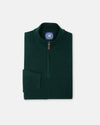 Bottle Green Lambswool Quarter Zip-up Sweater