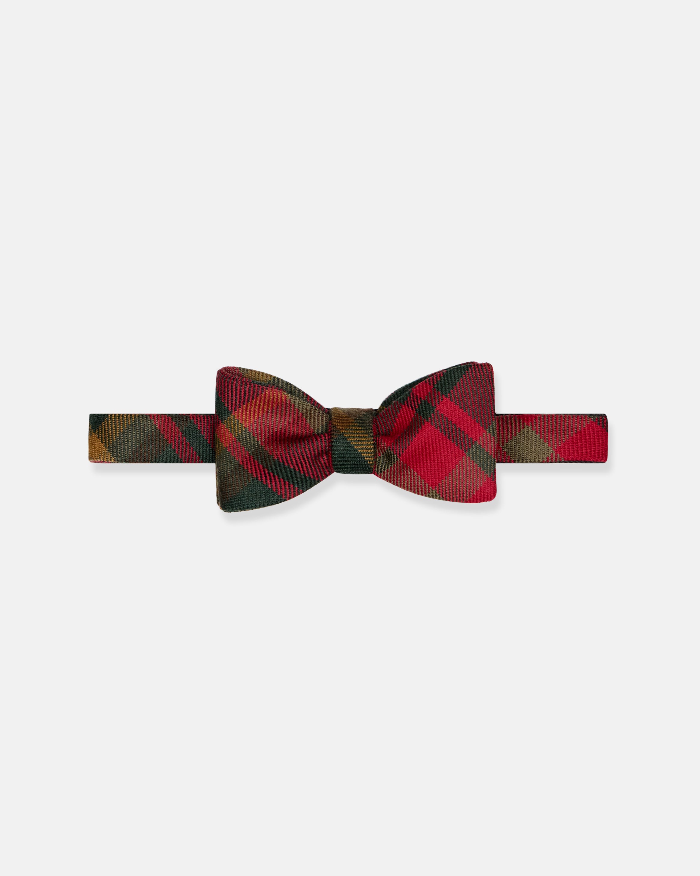 Made-in-England Maple Leaf Tartan Wool Bow Tie