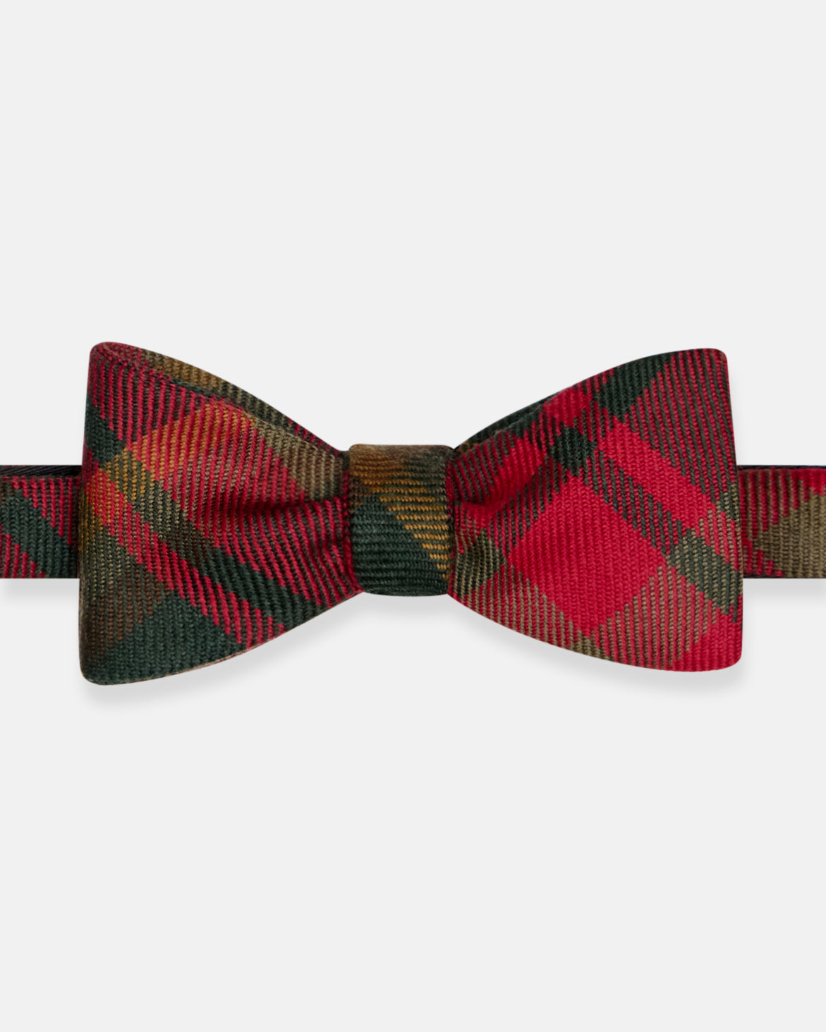 Made-in-England Maple Leaf Tartan Wool Bow Tie