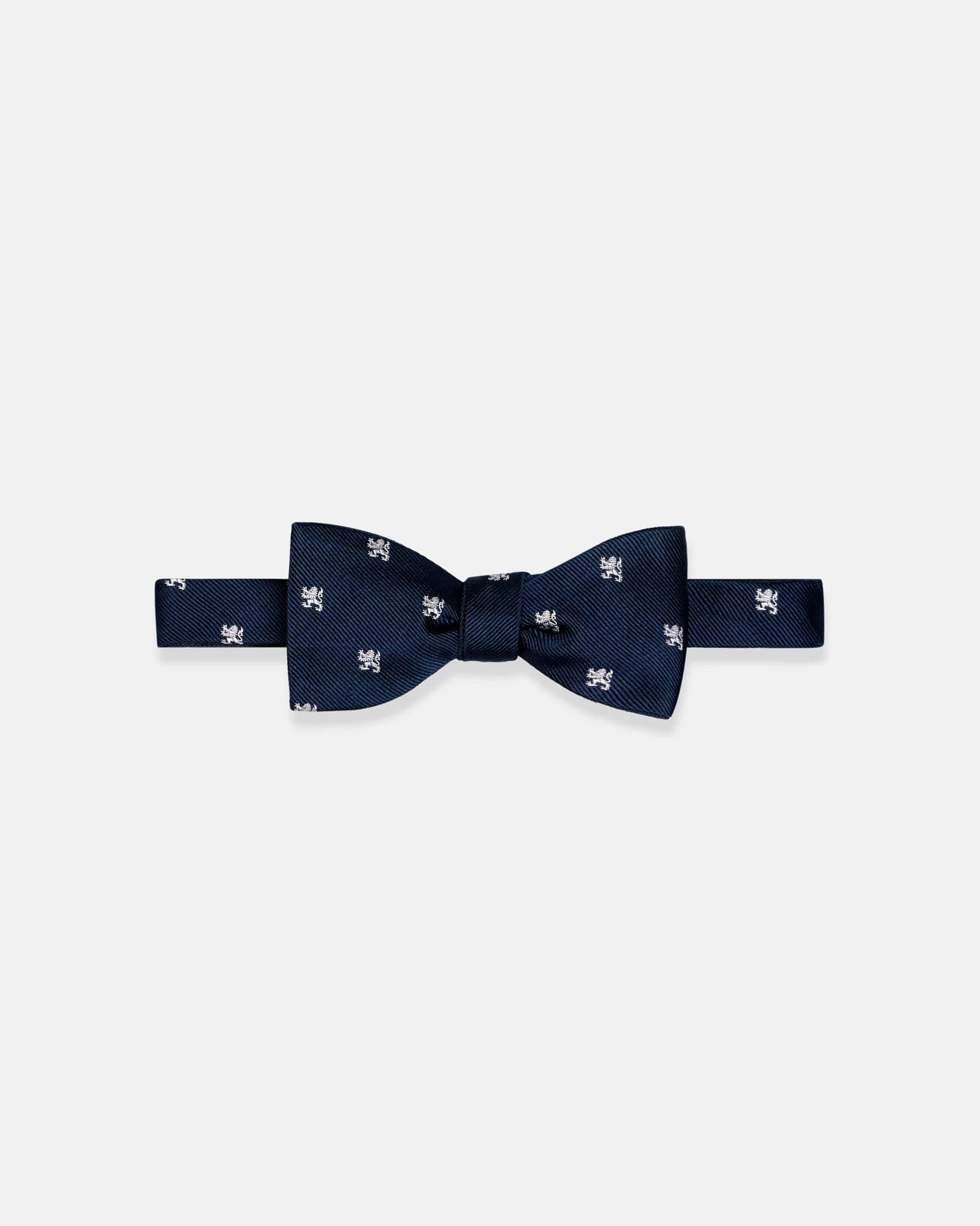 Made-in-England Navy Griffin Navy Club Bow Tie