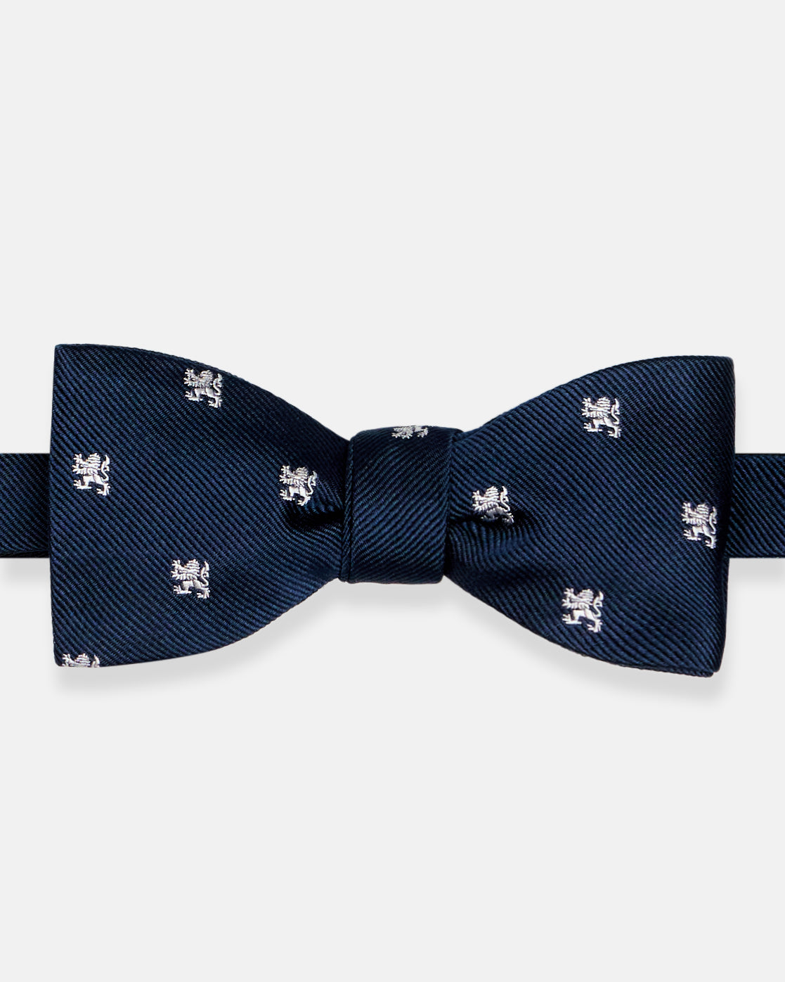 Made-in-England Navy Griffin Navy Club Bow Tie