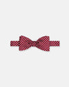 Made-in-England Red Printed Foulard Silk Bow Tie