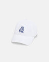 Bulldog White Needlepoint Hat