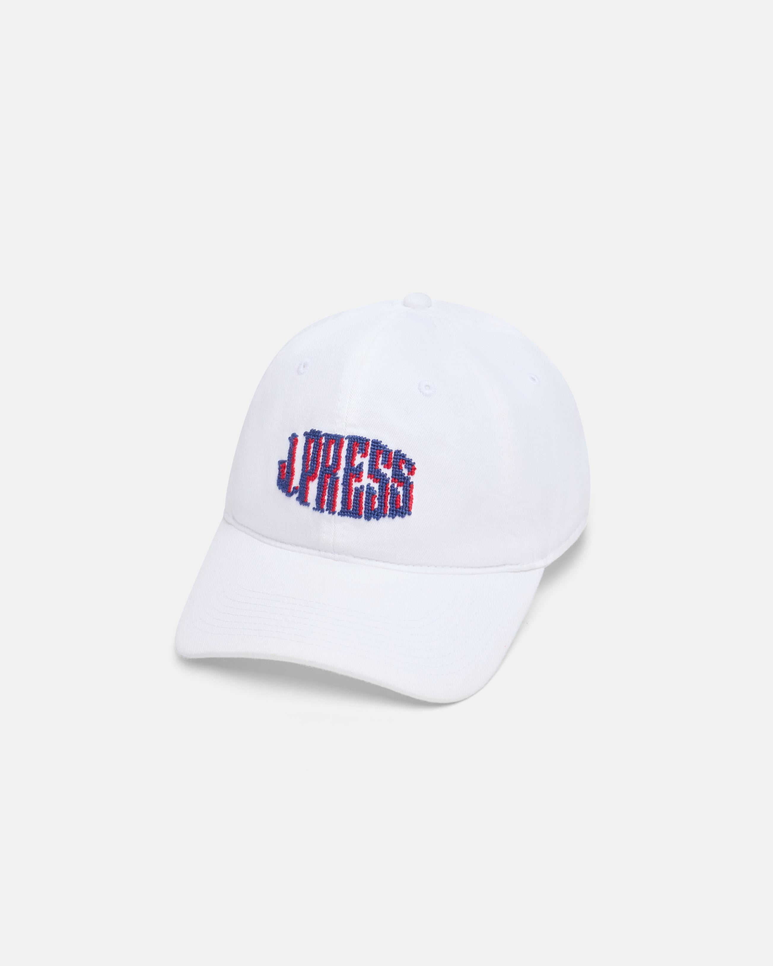 J. Press Blue on White Needlepoint Hat